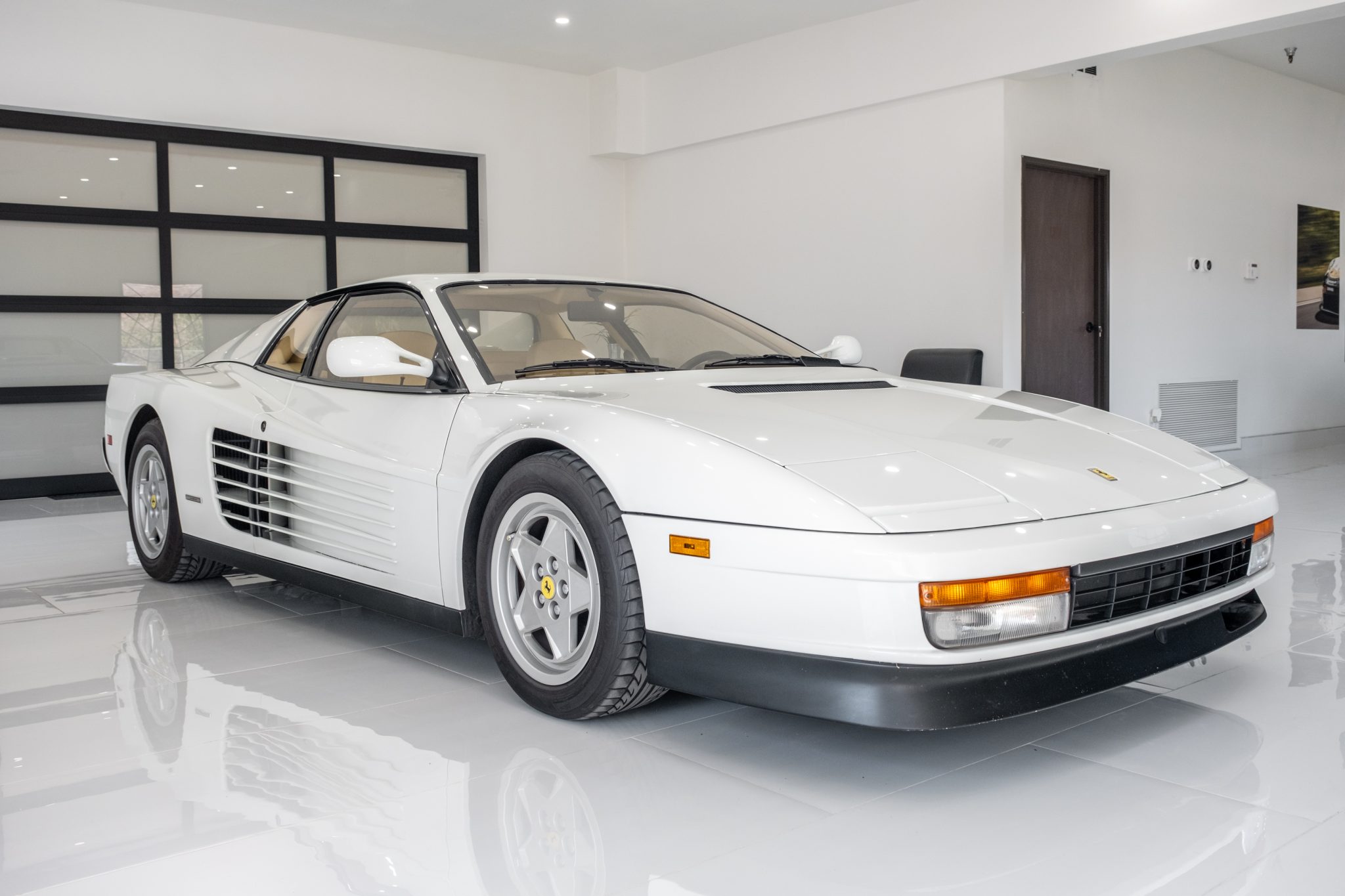 Live The Miami Vice Lifestyle With A White 1991 Ferrari Testarossa