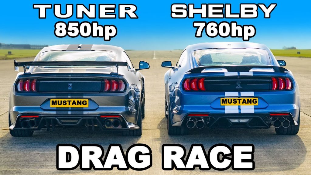  Tuned Ford Mustang GT With 850 HP Tries To Take Down The Shelby GT500