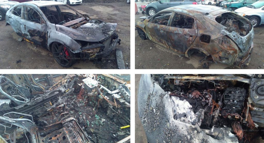  A Rare 2021 Honda Civic Type R Limited Edition Has Been Completely Destroyed By Fire