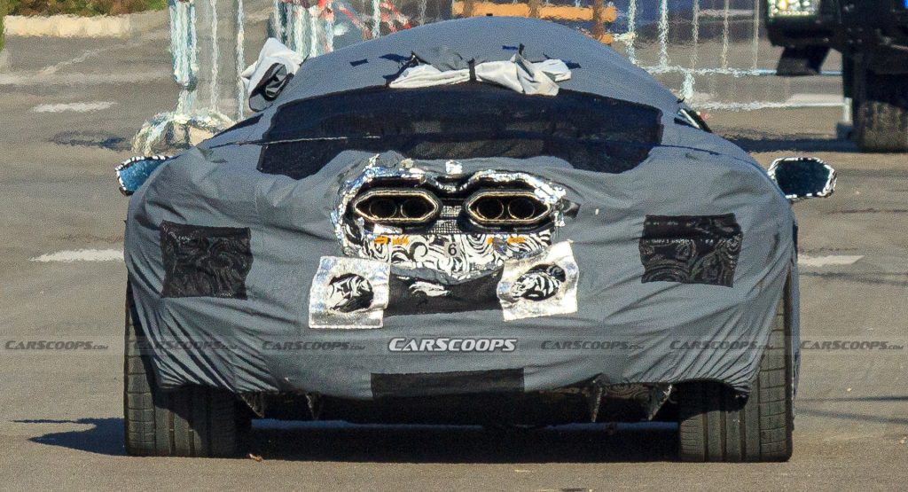  Lamborghini Aventador Replacement Spied With Wild Exhaust Pipes