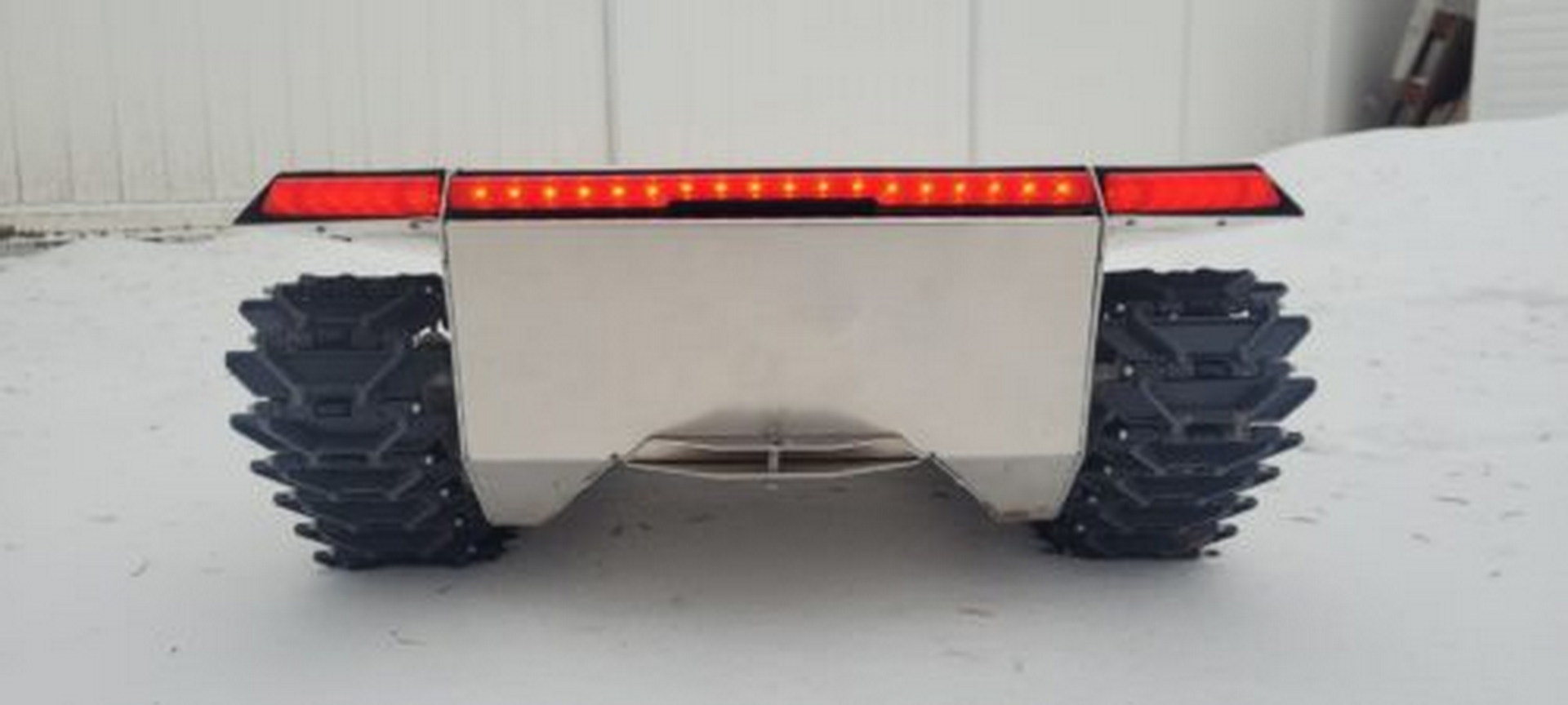 CyberKAT Is A Cybertruck-Inspired Remote Controlled Snowcat That’ll Soon Come With A Snowblower
