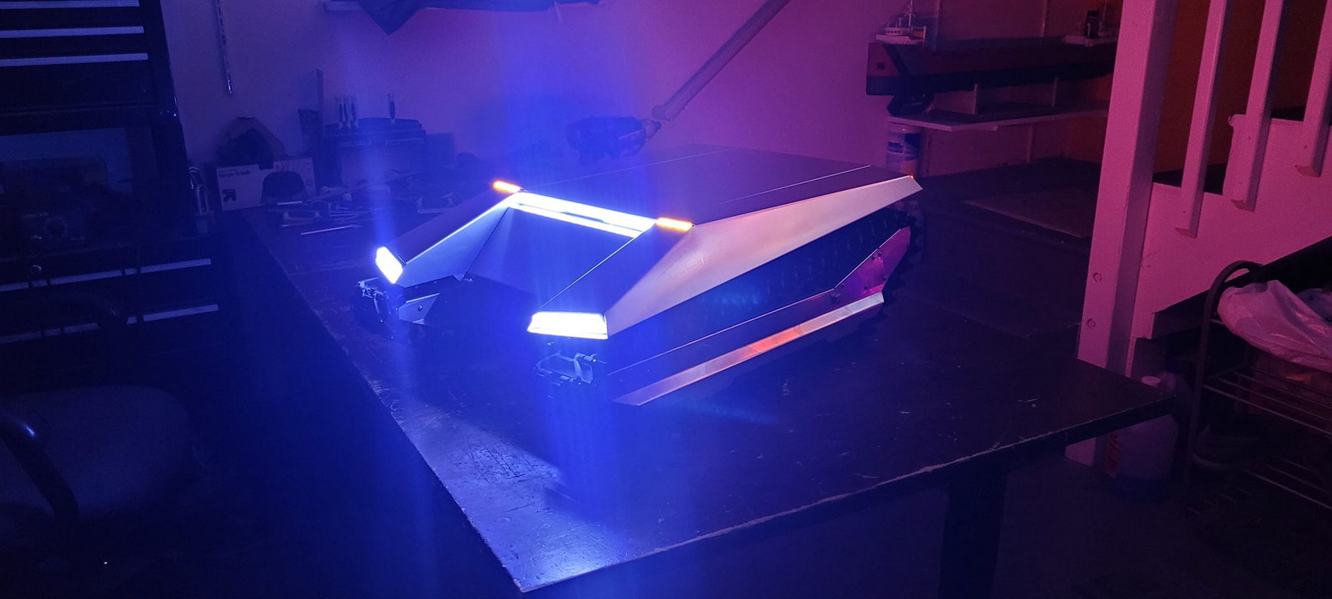 CyberKAT Is A Cybertruck-Inspired Remote Controlled Snowcat That’ll Soon Come With A Snowblower