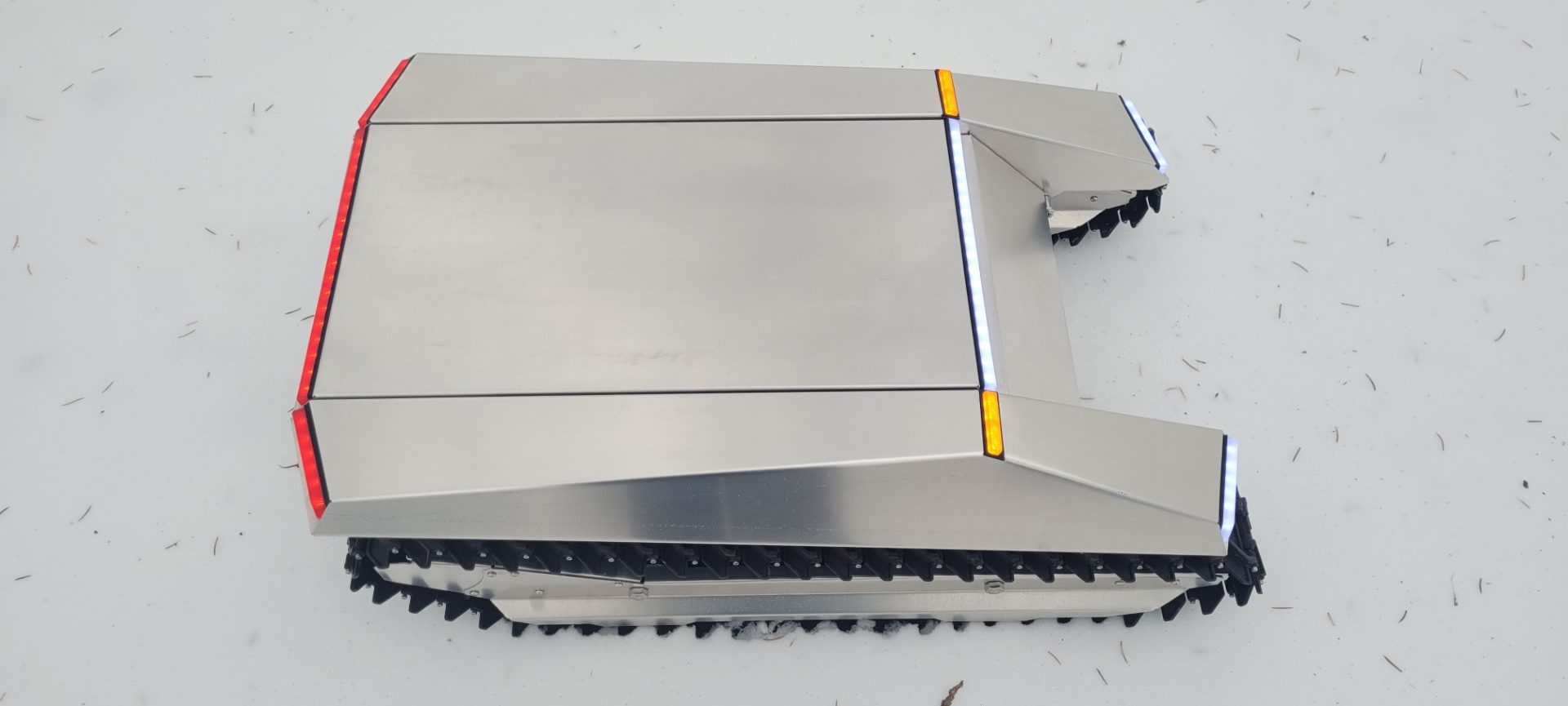 CyberKAT Is A Cybertruck-Inspired Remote Controlled Snowcat That’ll Soon Come With A Snowblower