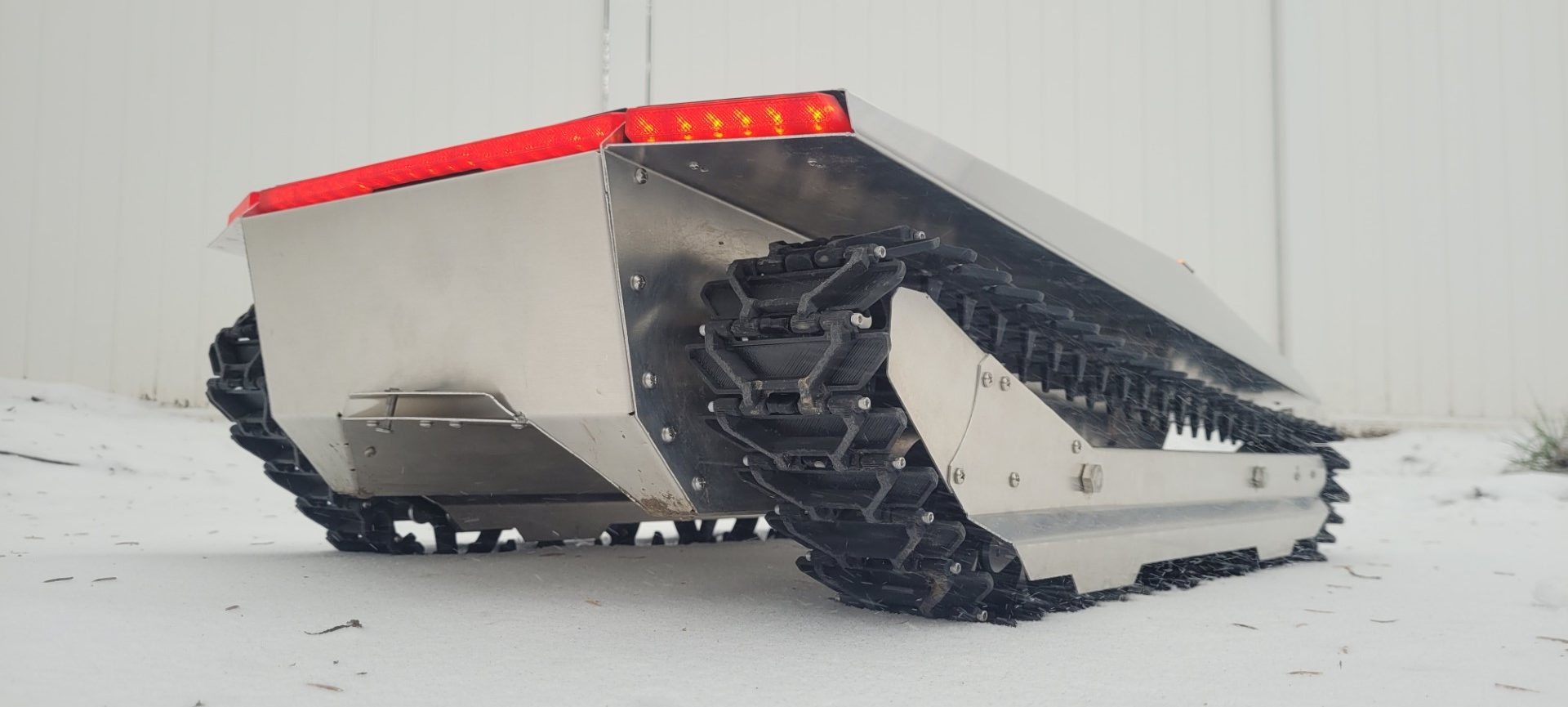 CyberKAT Is A Cybertruck-Inspired Remote Controlled Snowcat That’ll Soon Come With A Snowblower