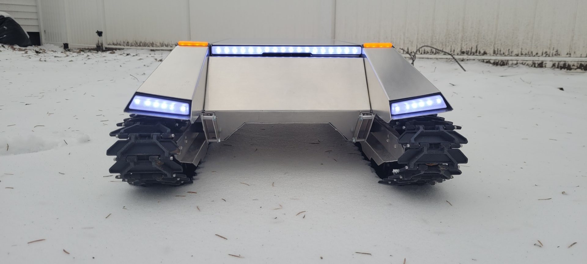 CyberKAT Is A Cybertruck-Inspired Remote Controlled Snowcat That’ll Soon Come With A Snowblower