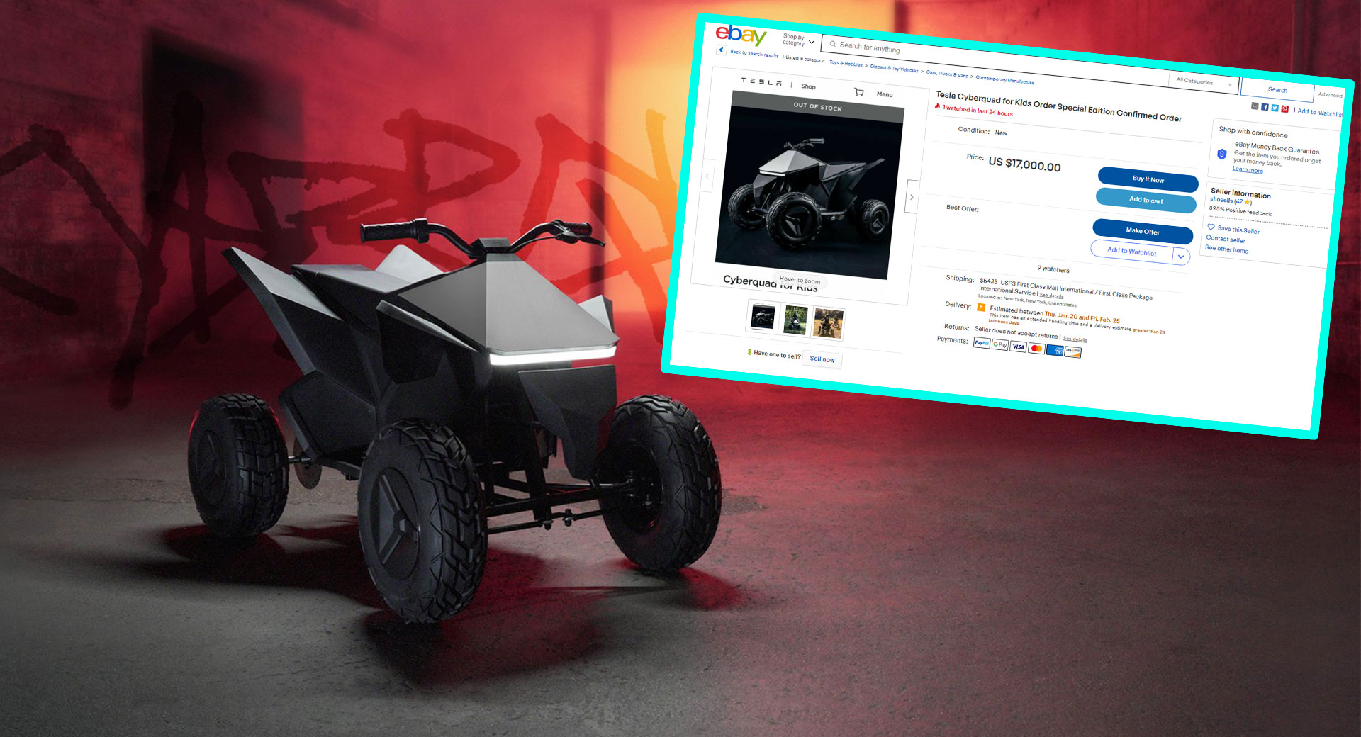 Scalpers, Scalpers Everywhere: Tesla's Cyberquad For Kids Hits  For Up  To $17,000