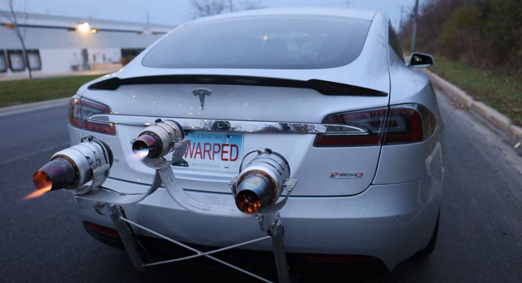 Do Jet Engines Make The Tesla Model S Even Quicker?