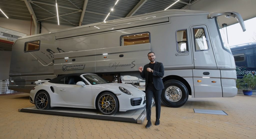  Take A Tour Of Volkner Mobil’s $1.85 Million Motorhome With A Garage For Your Porsche