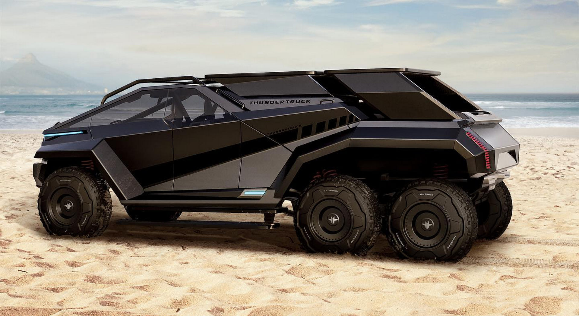 Thundertruck Is A Wild EV Concept With Solar ‘Bat Wings’ Created By An Ad Agency