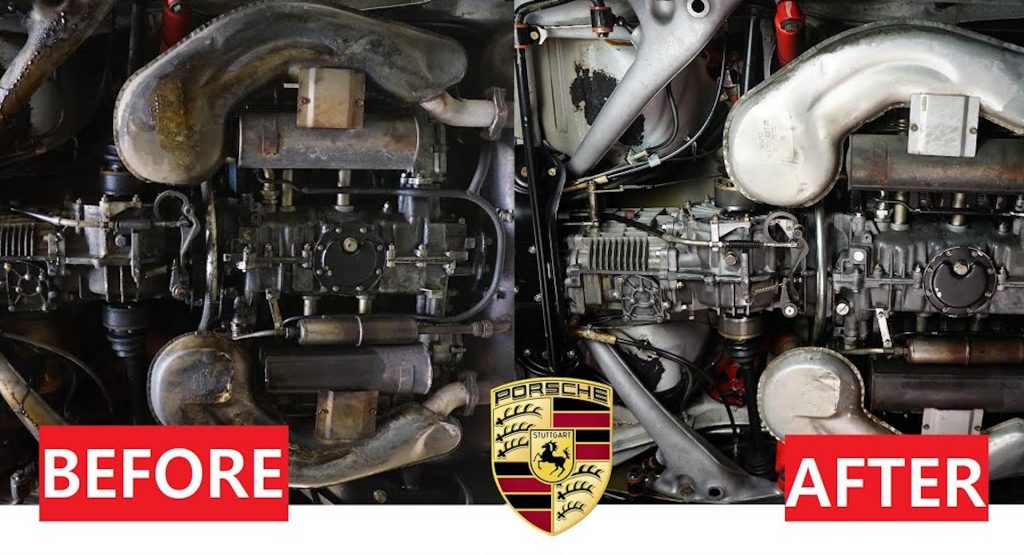  Dry-Ice Detailing Job Makes The Belly Of This Porsche 911 Too Good To Hide Away