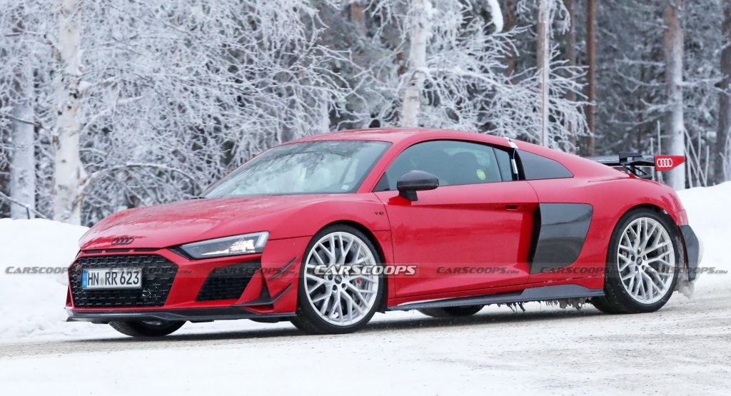  Last Hurrah? Audi R8 GT With High-Performance Parts Spotted Testing In The Snow