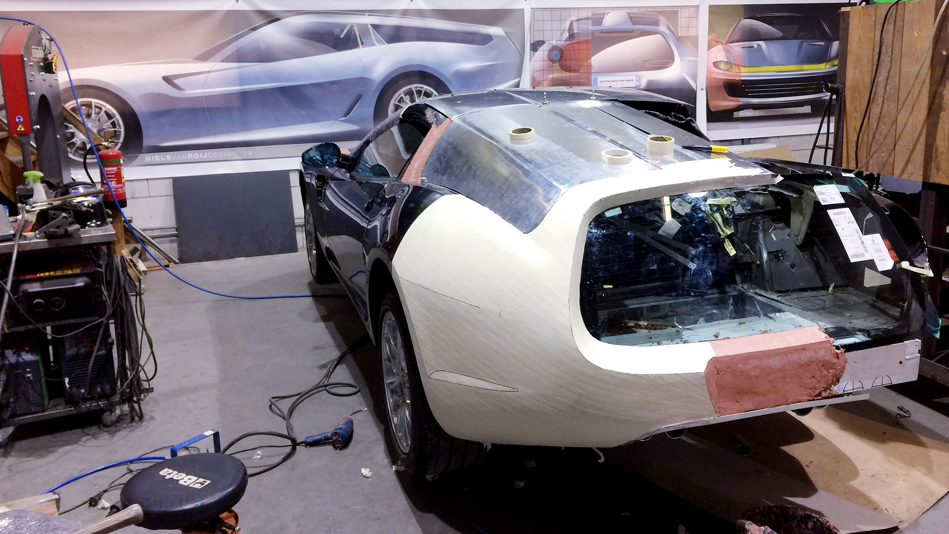 After 12 Months Of Work, NvR’s Dayton Shooting Brake Hommage Is Being Sculpted Out Of Aluminum