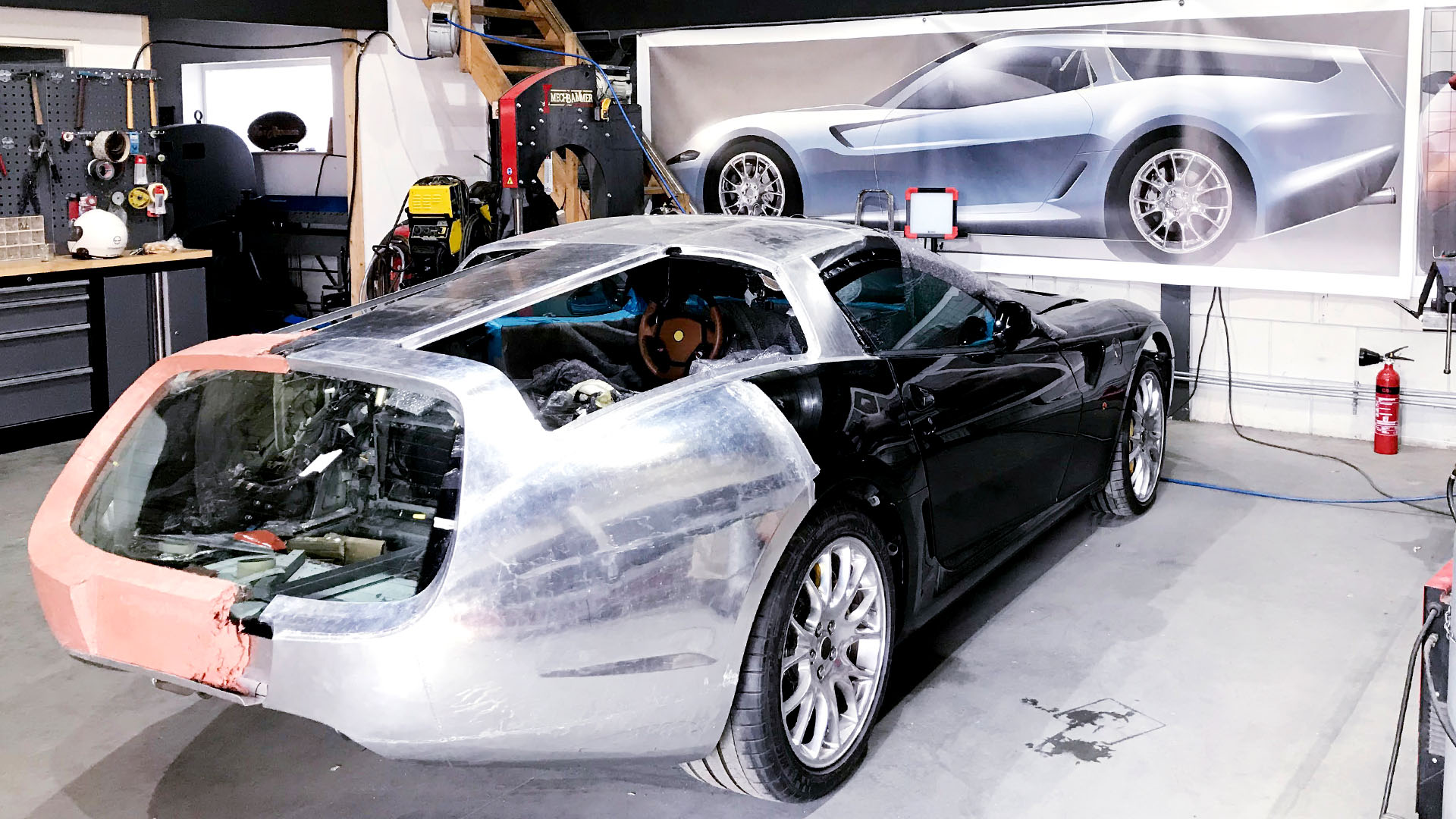 After 12 Months Of Work, NvR’s Dayton Shooting Brake Hommage Is Being Sculpted Out Of Aluminum