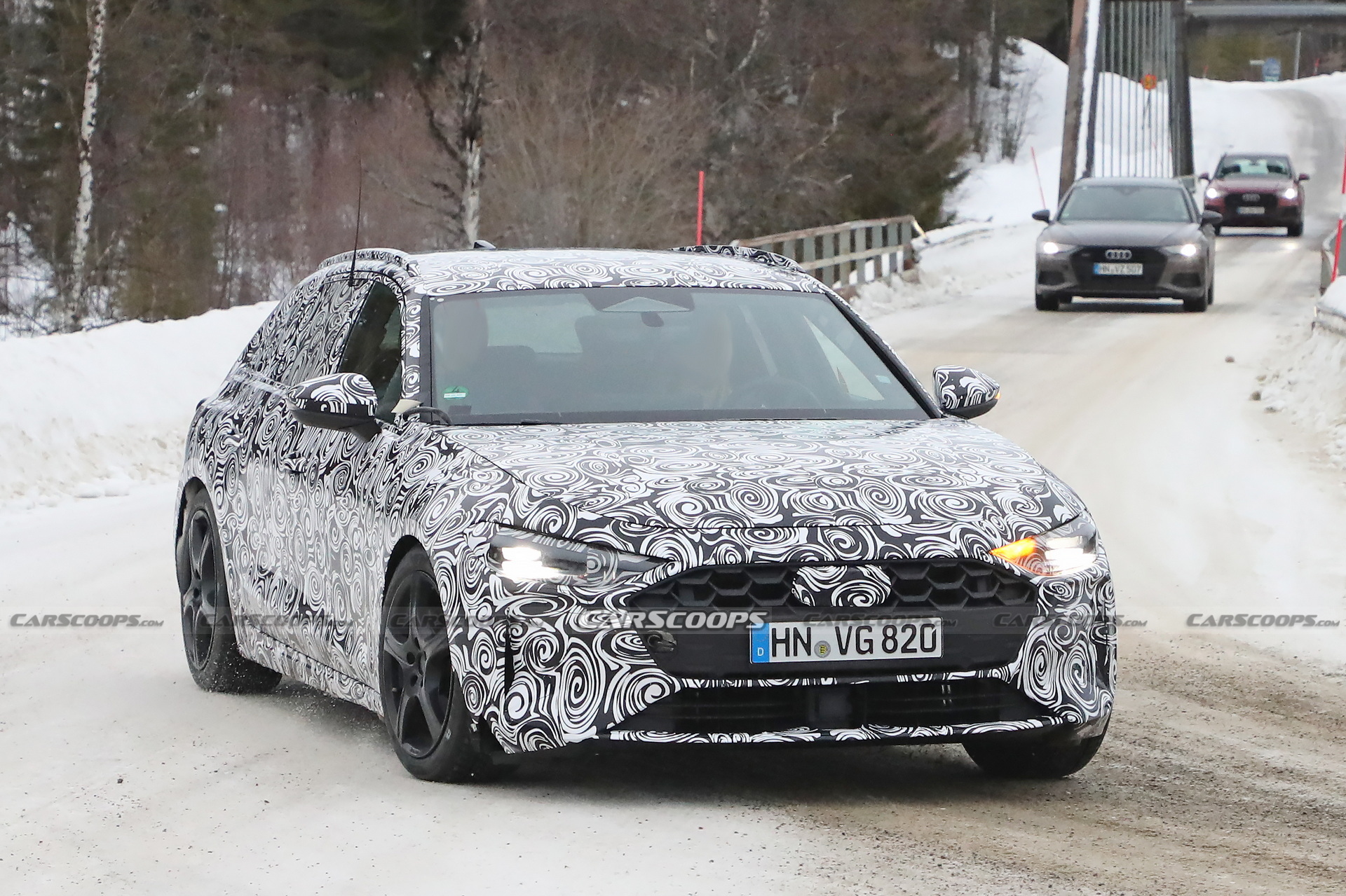 2024 Audi A4 Avant Spied Testing Its AWD Prowess On Snowy Roads