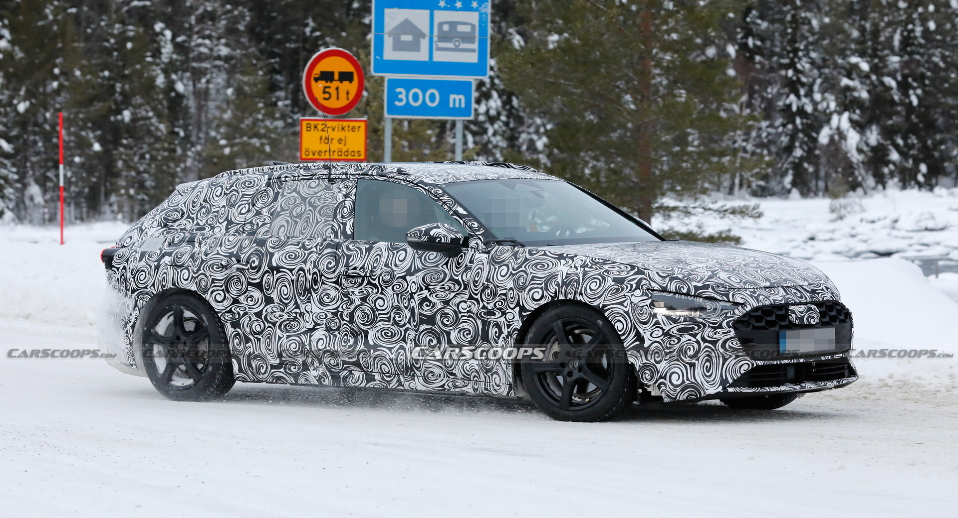 2024 Audi A4 Avant Spied Testing Its AWD Prowess On Snowy Roads