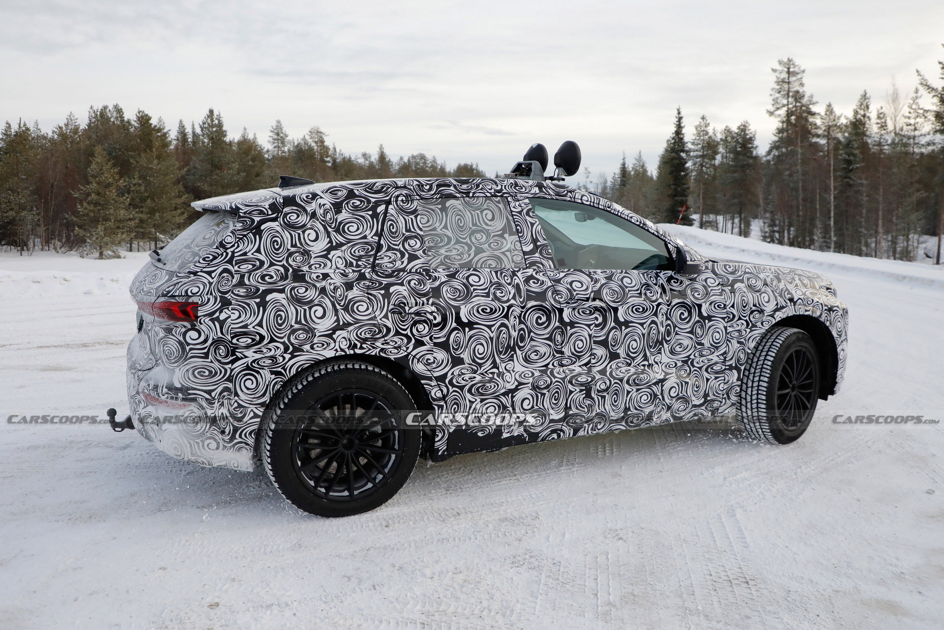 2023 Audi Q6 E-Tron Spied Showing Citroen-Style Dual Headlights