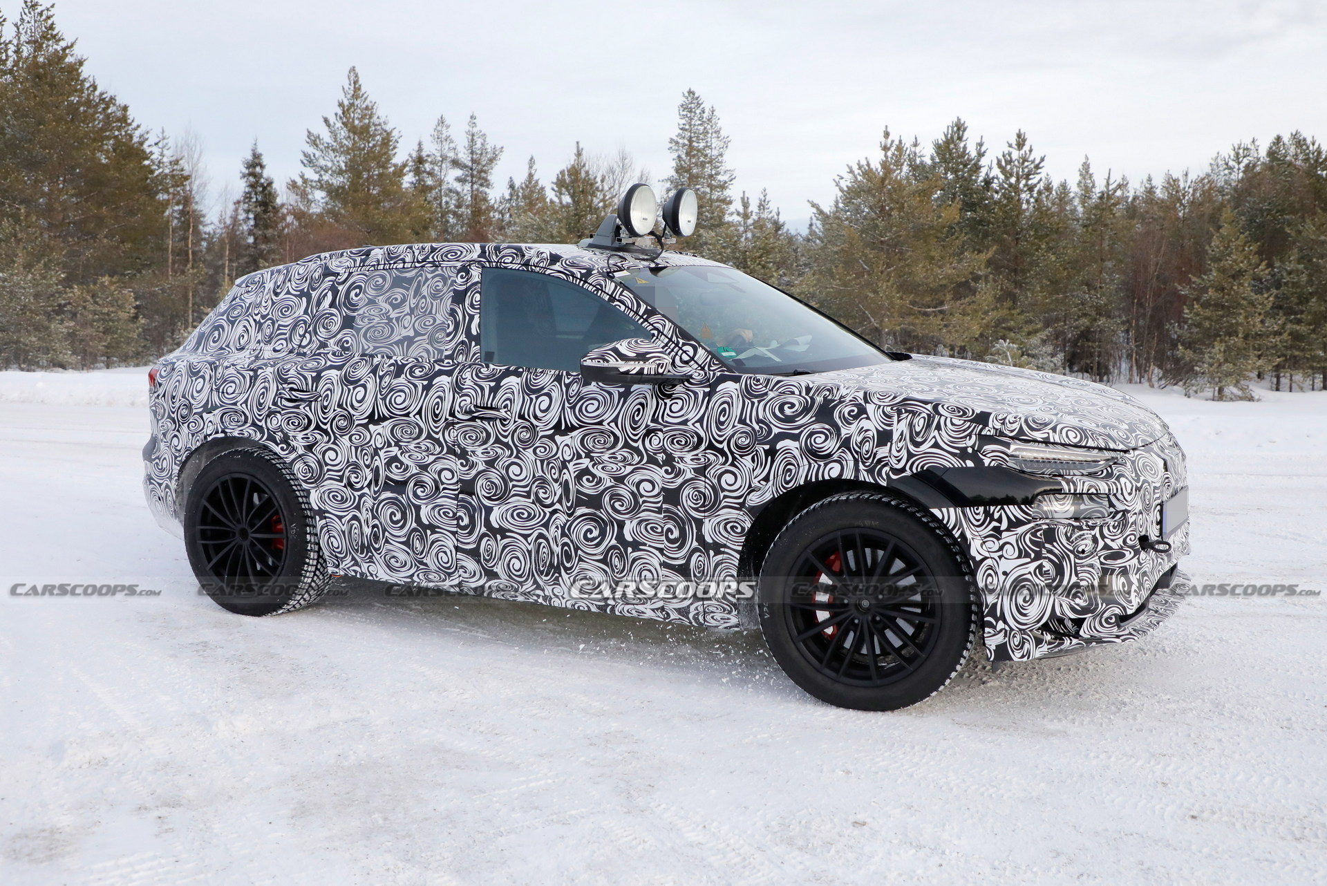 2023 Audi Q6 E-Tron Spied Showing Citroen-Style Dual Headlights