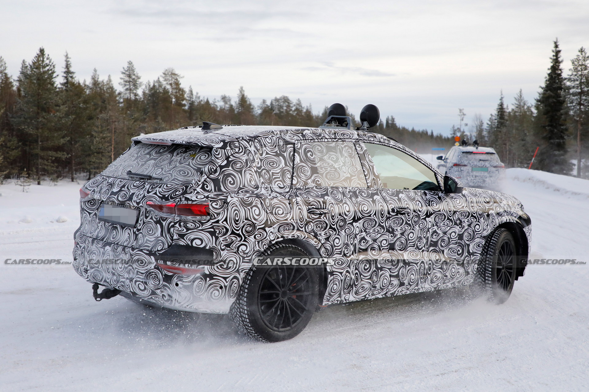 2023 Audi Q6 E-Tron Spied Showing Citroen-Style Dual Headlights