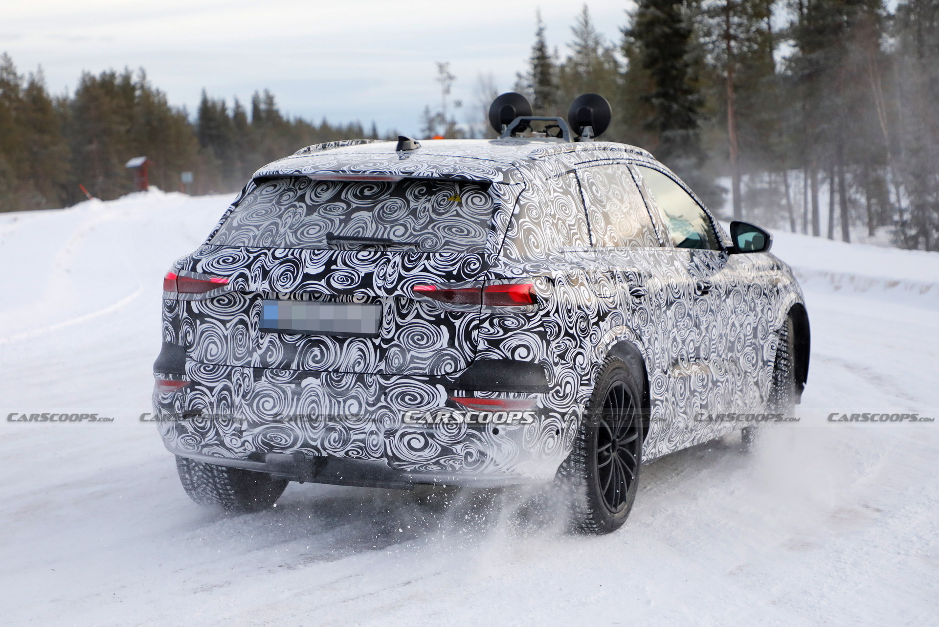 2023 Audi Q6 E-Tron Spied Showing Citroen-Style Dual Headlights