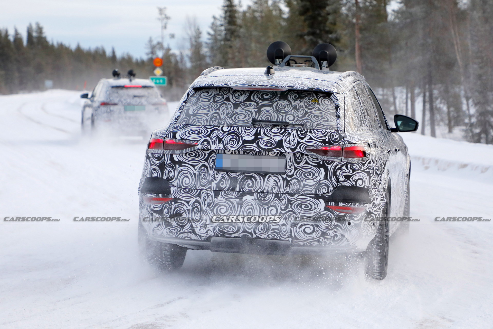 2023 Audi Q6 E-Tron Spied Showing Citroen-Style Dual Headlights