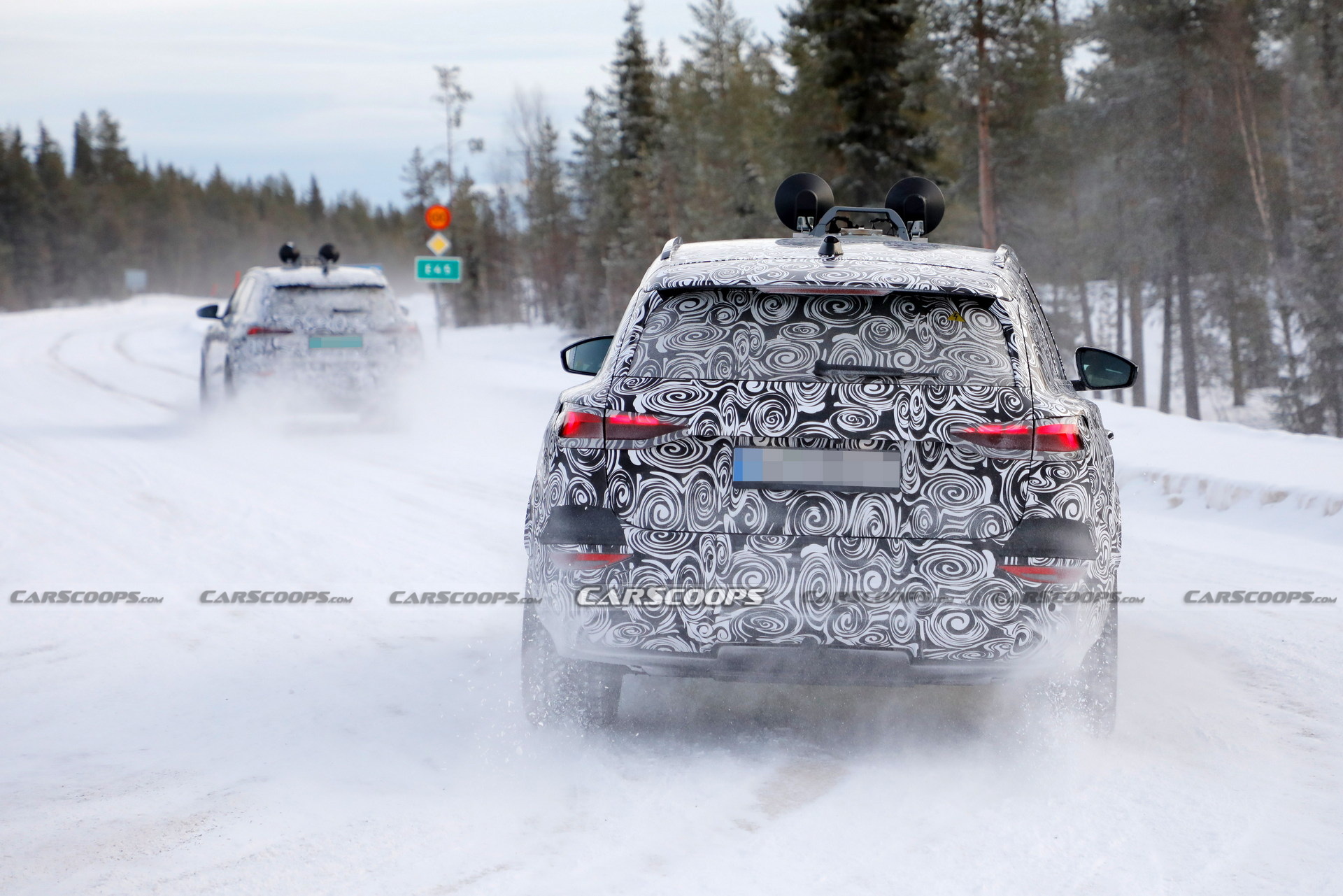 2023 Audi Q6 E-Tron Spied Showing Citroen-Style Dual Headlights