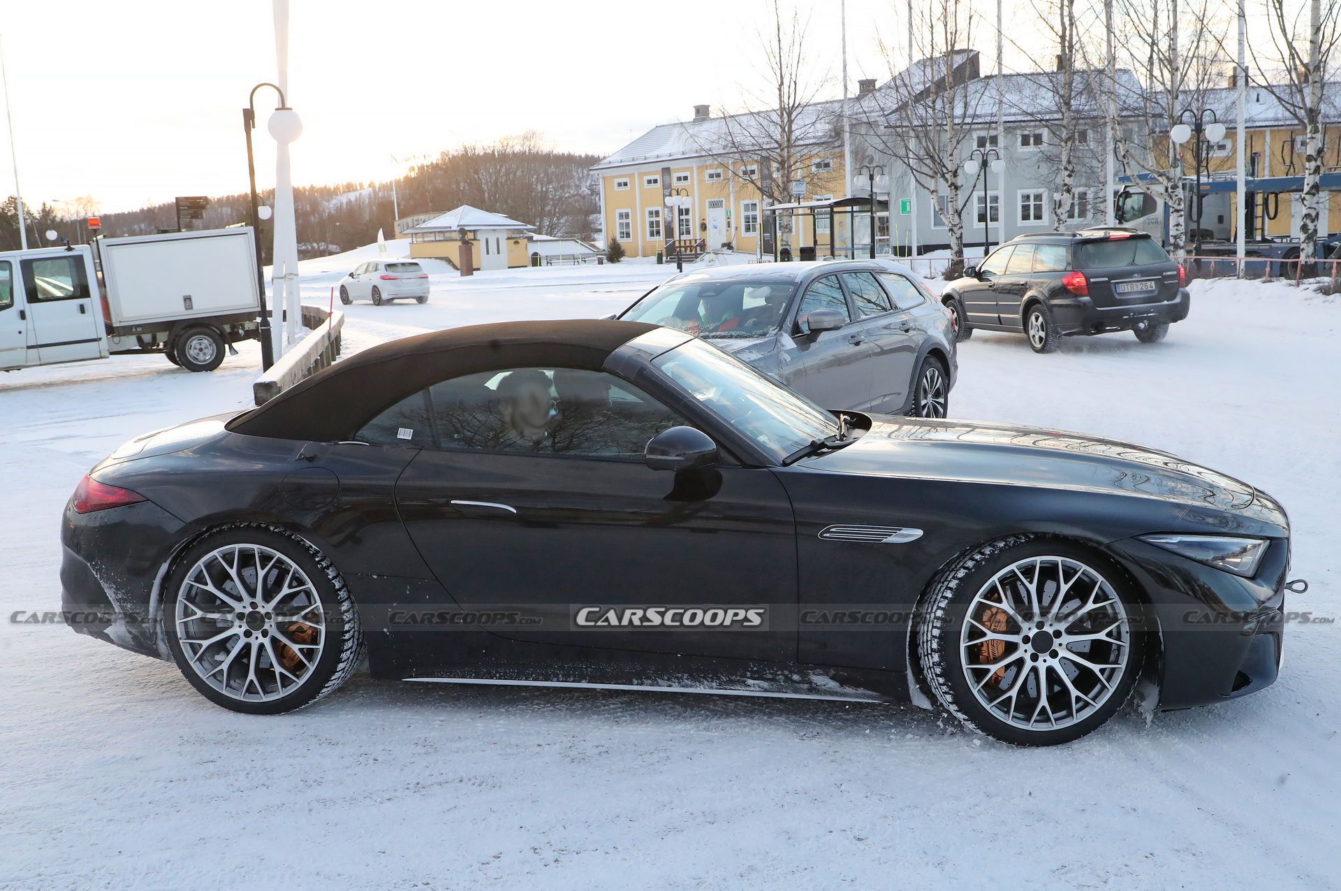 2023 Mercedes-AMG SL63 E-Performance Plug-in Hybrid Spied Looking Pretty In Red