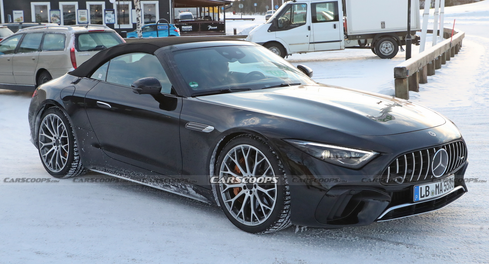 2023 Mercedes-AMG SL63 E-Performance Plug-in Hybrid Spied Looking Pretty In Red