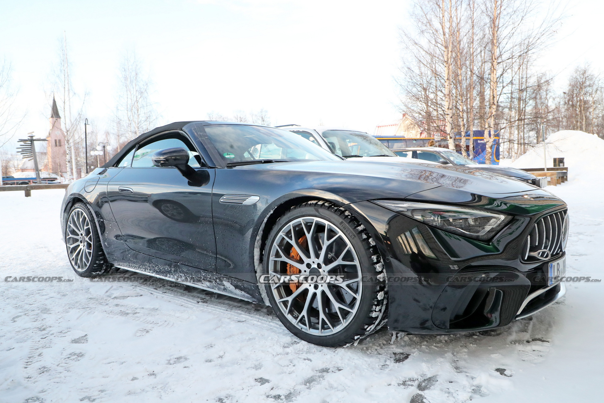 2023 Mercedes-AMG SL63 E-Performance Plug-in Hybrid Spied Looking Pretty In Red