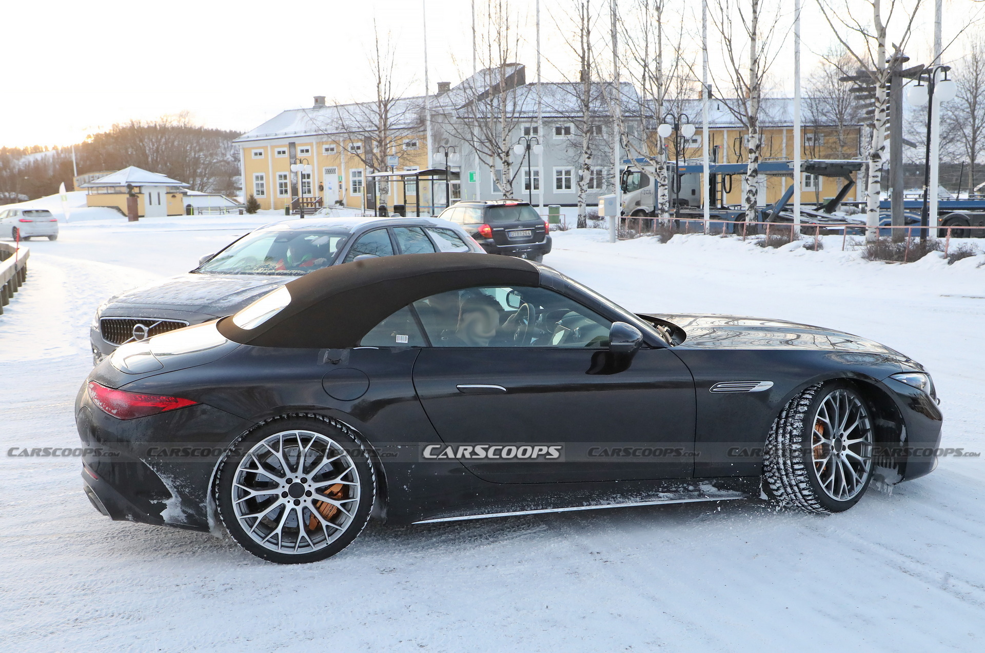2023 Mercedes-AMG SL63 E-Performance Plug-in Hybrid Spied Looking Pretty In Red