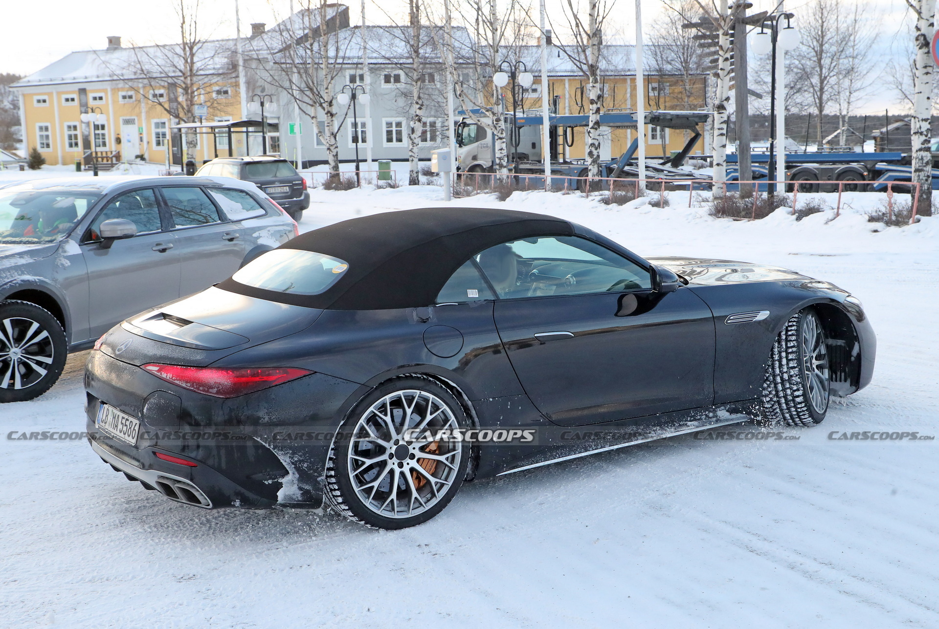 2023 Mercedes-AMG SL63 E-Performance Plug-in Hybrid Spied Looking Pretty In Red
