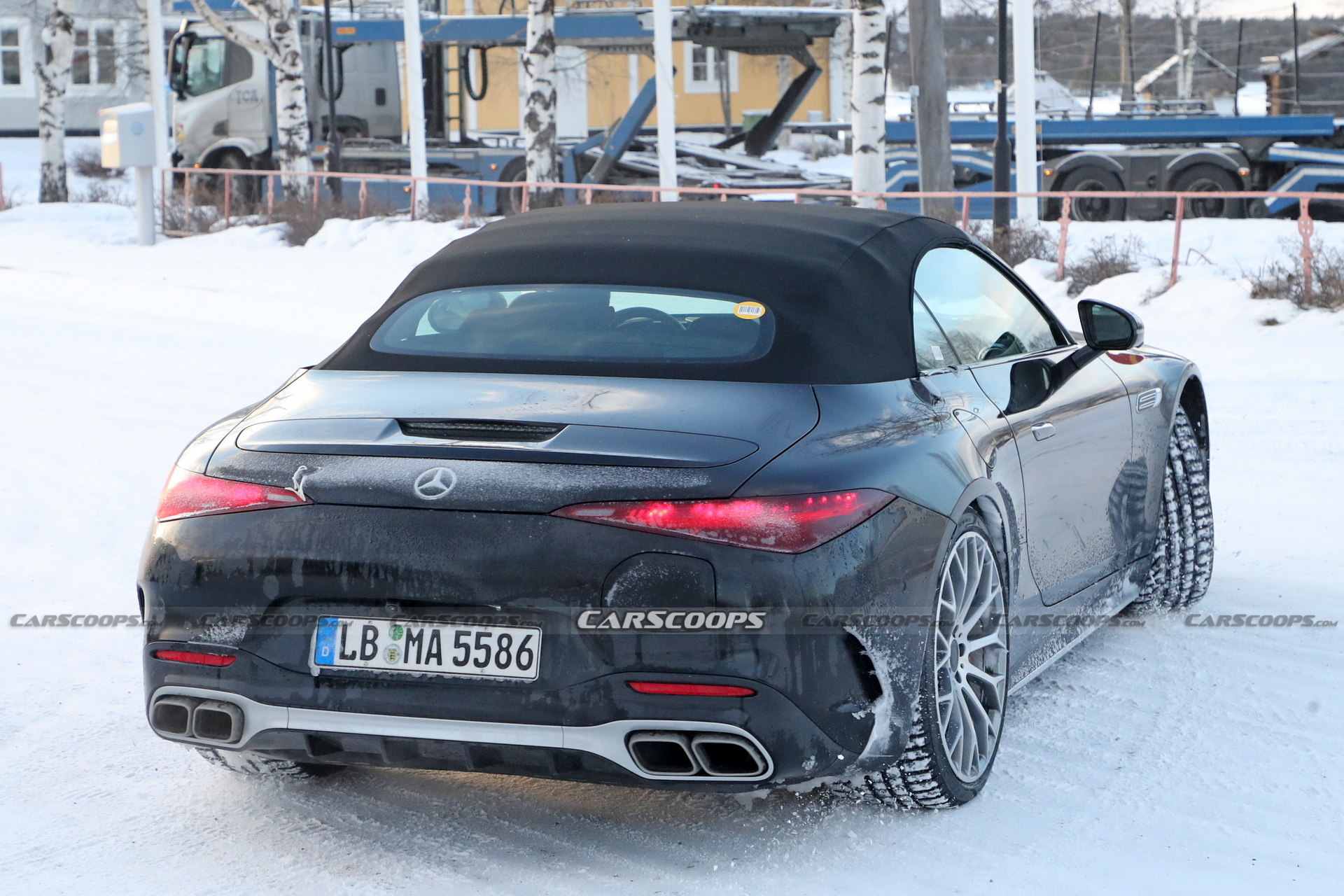 2023 Mercedes-AMG SL63 E-Performance Plug-in Hybrid Spied Looking Pretty In Red