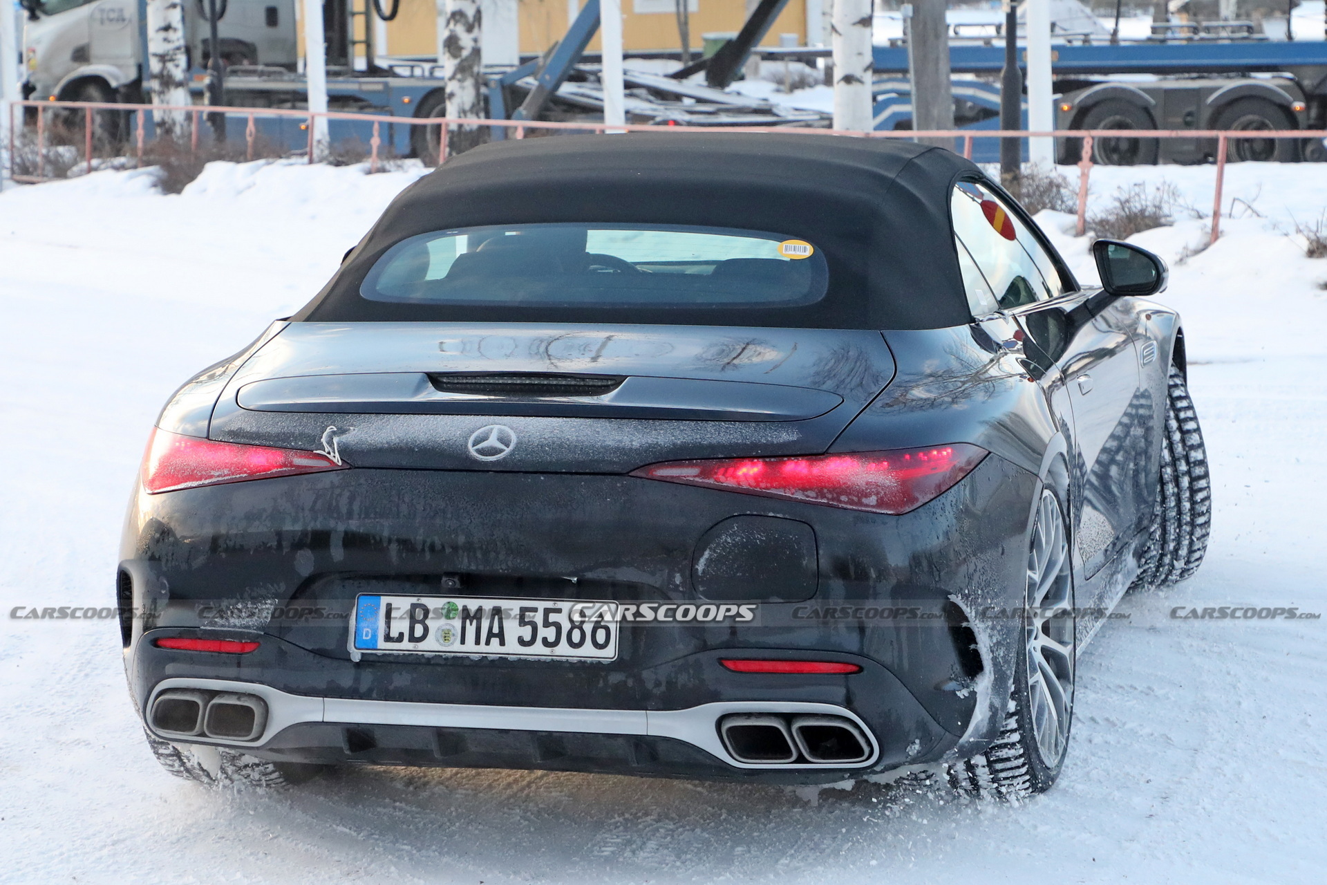 2023 Mercedes-AMG SL63 E-Performance Plug-in Hybrid Spied Looking Pretty In Red