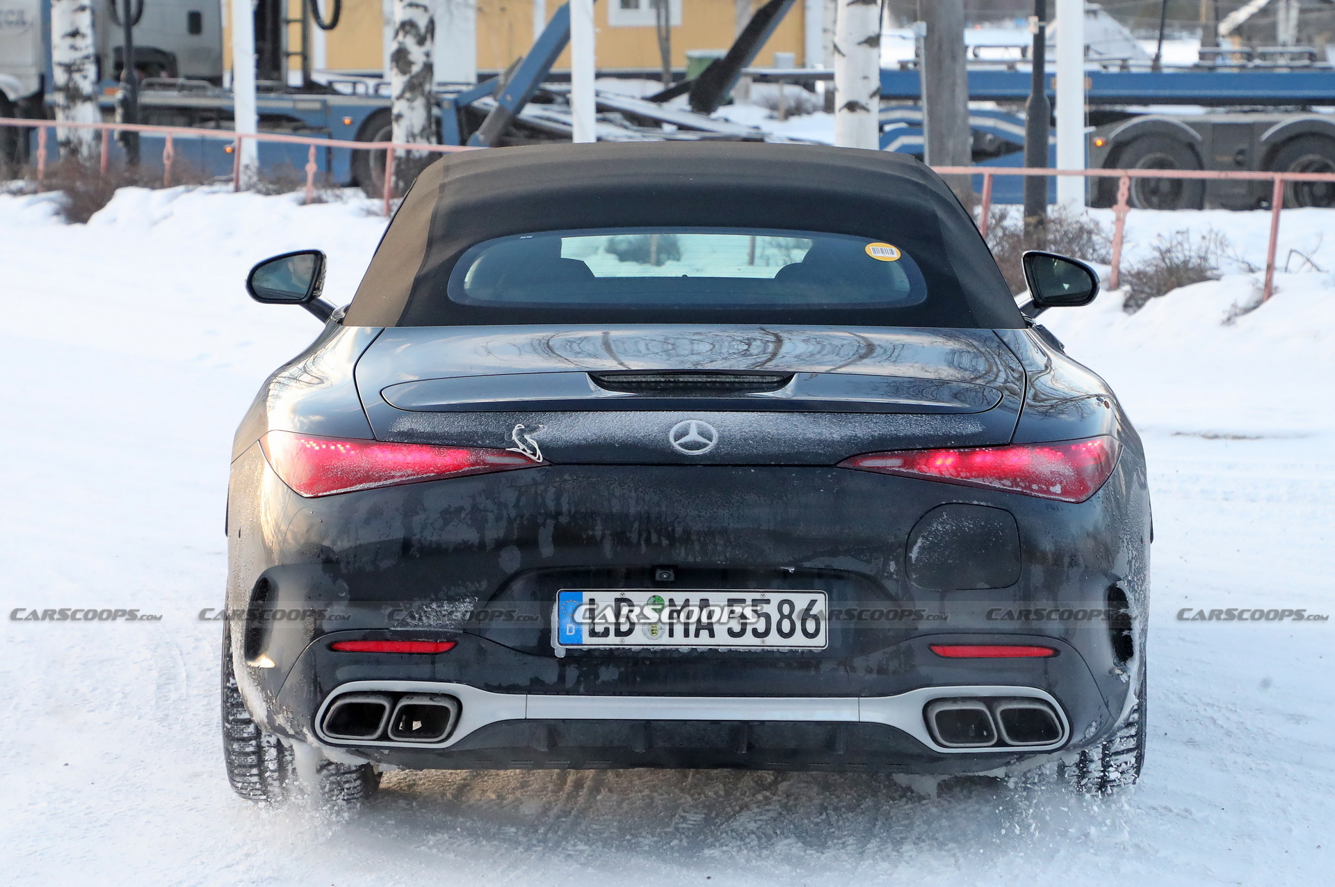 2023 Mercedes-AMG SL63 E-Performance Plug-in Hybrid Spied Looking Pretty In Red
