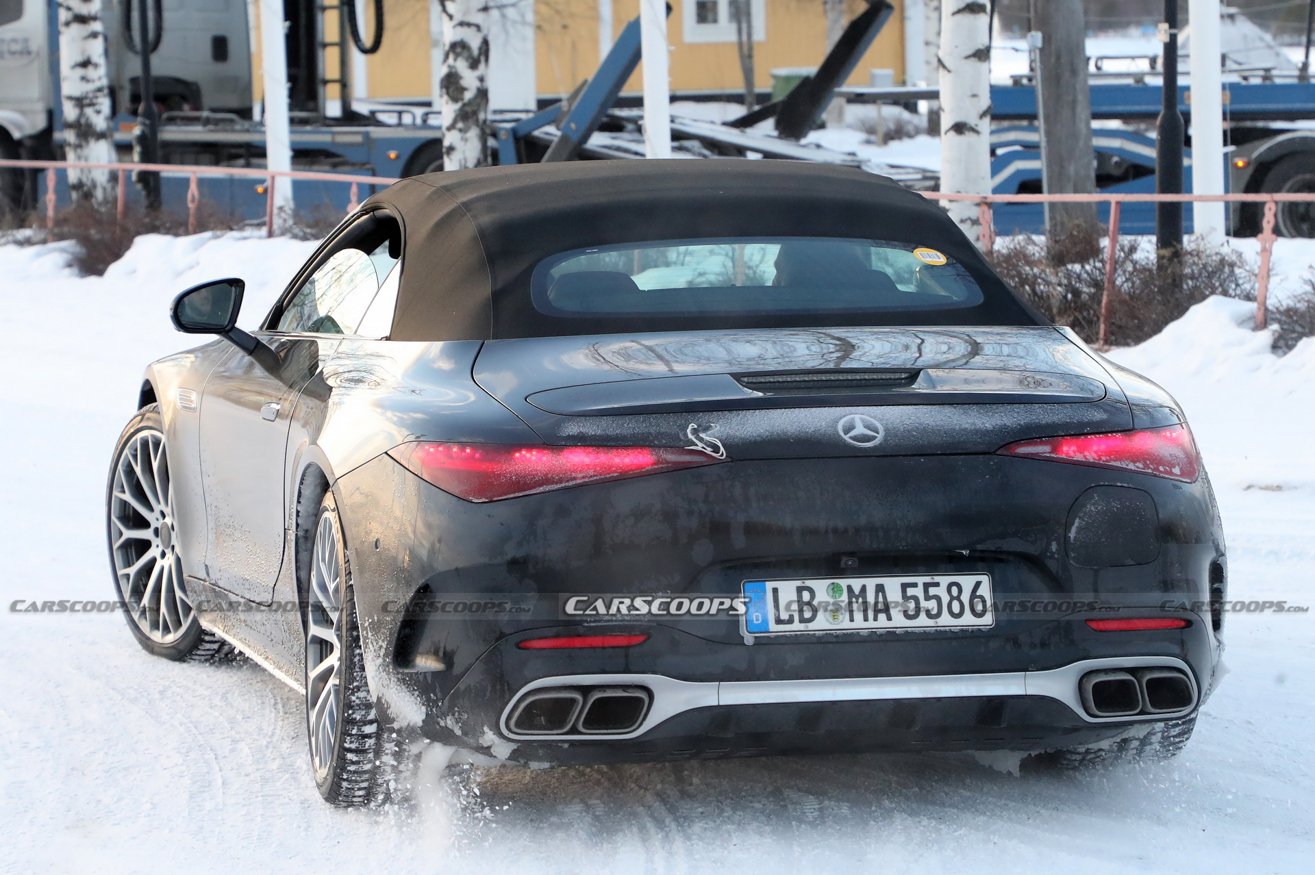 2023 Mercedes-AMG SL63 E-Performance Plug-in Hybrid Spied Looking Pretty In Red