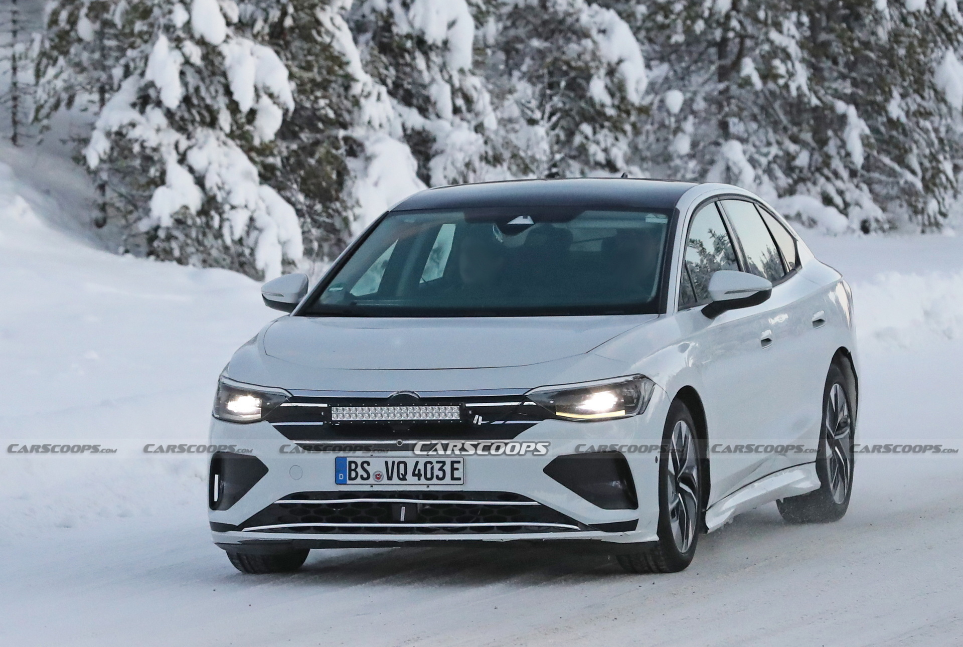 VW’s First Electric Sedan Caught Trying To Mask Its True Identity