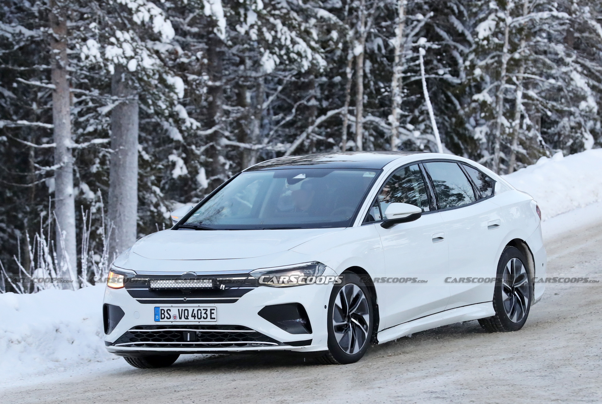 VW’s First Electric Sedan Caught Trying To Mask Its True Identity