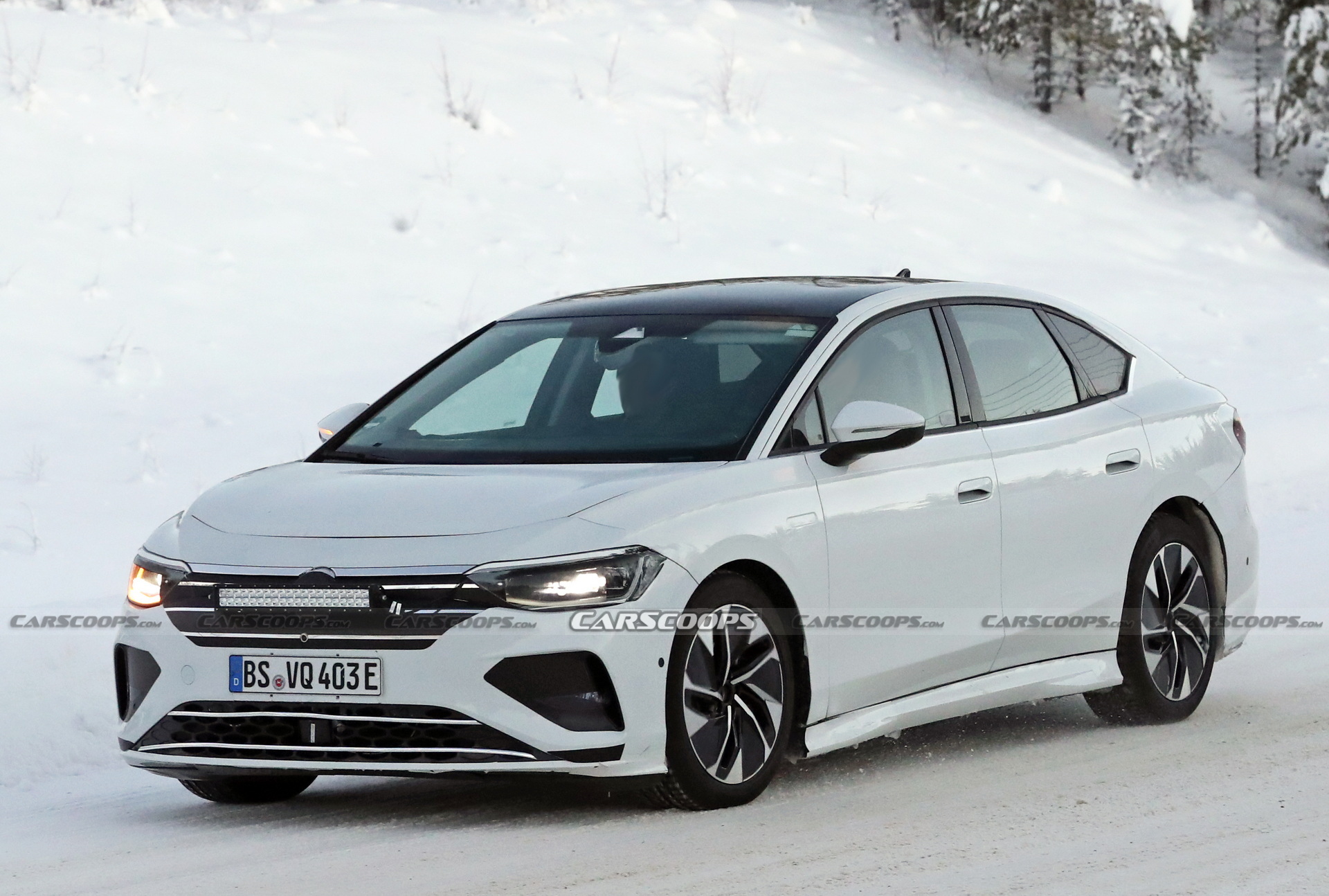 VW’s First Electric Sedan Caught Trying To Mask Its True Identity