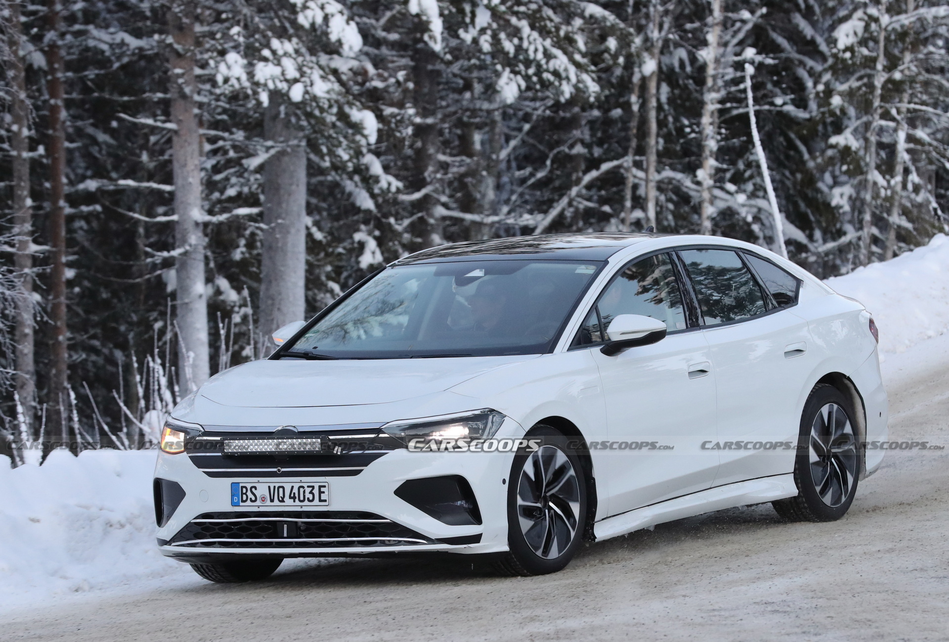 VW’s First Electric Sedan Caught Trying To Mask Its True Identity