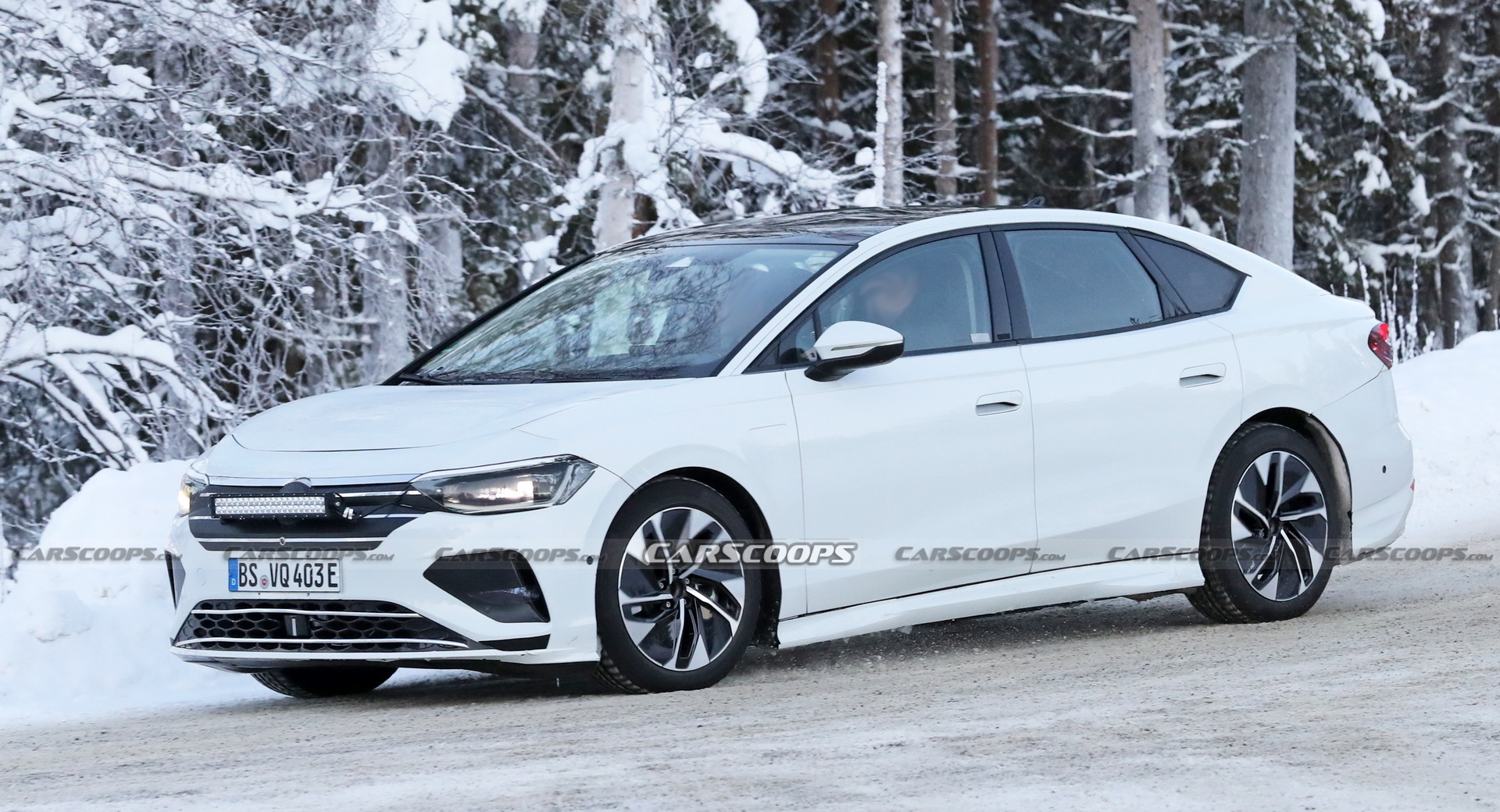 VW’s First Electric Sedan Caught Trying To Mask Its True Identity