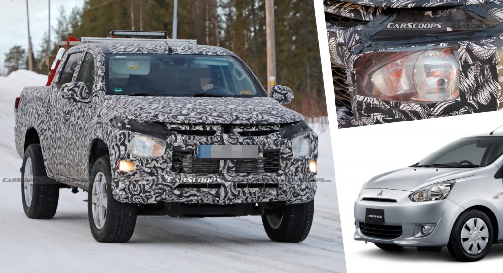  2024 Mitsubishi L200 Mule Spied With Mirage Headlights