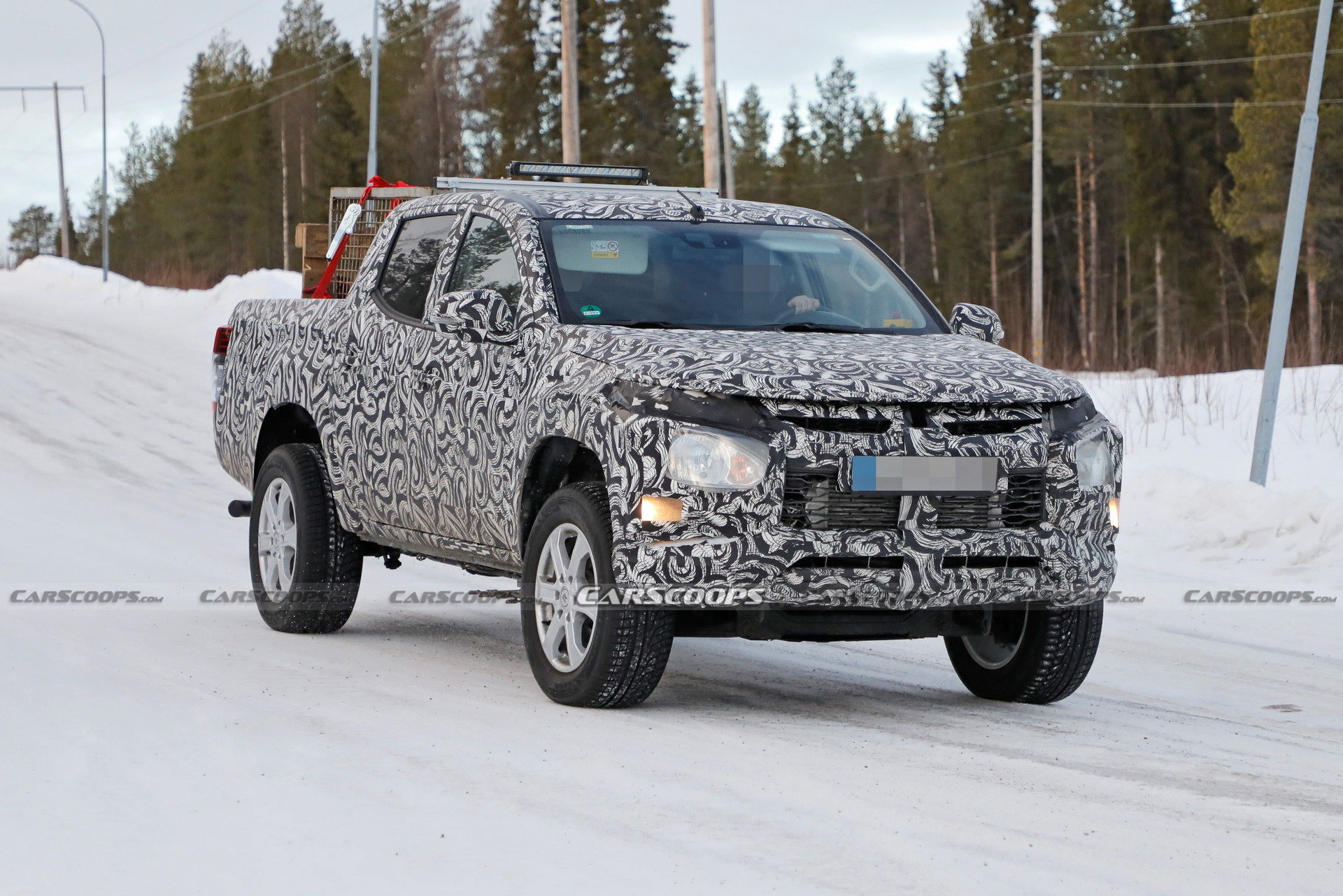 2024 Mitsubishi L200 Mule Spied With Mirage Headlights