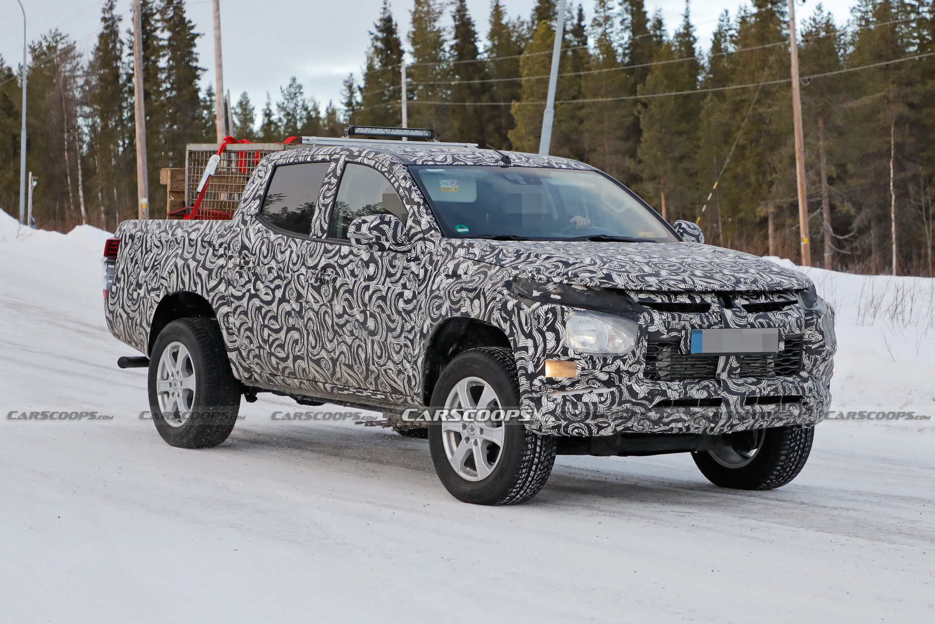 2024 Mitsubishi L200 Mule Spied With Mirage Headlights