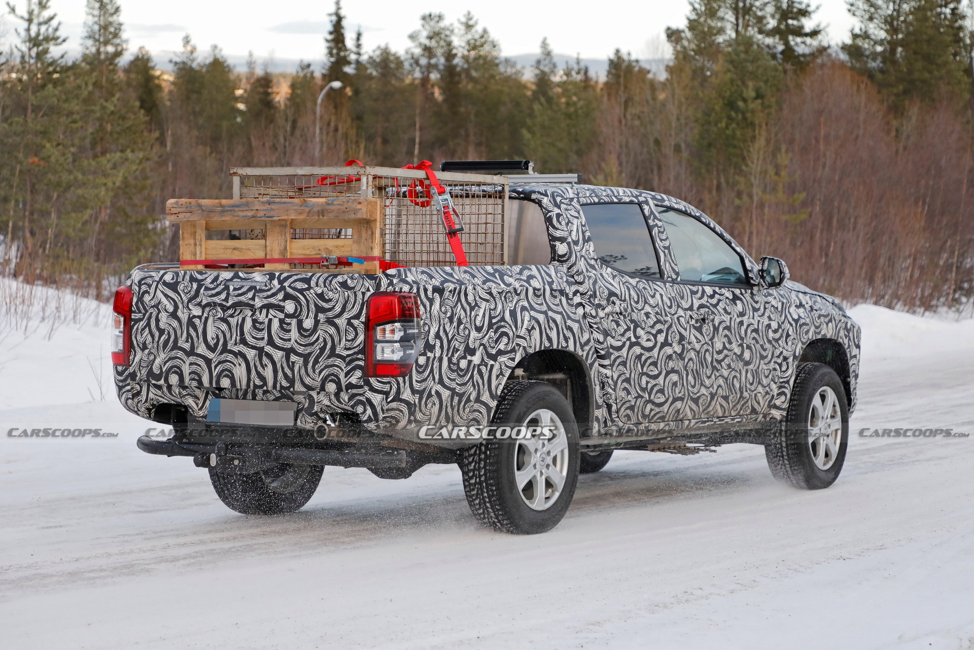 2024 Mitsubishi L200 Mule Spied With Mirage Headlights