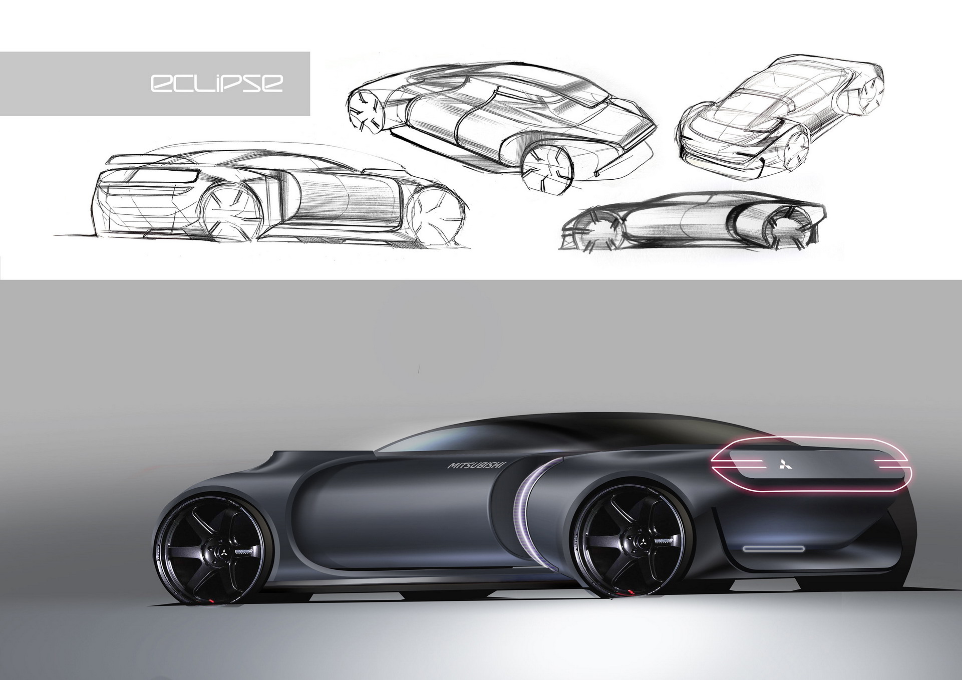 2030s Mitsubishi Eclipse EV Is An Unofficial Design Study That Splits Into Two Parts