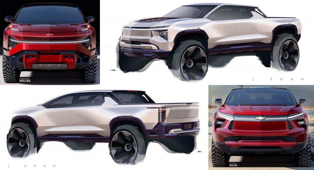 GM Shows Off Some Alternate Silverado EV Design Sketches And Renderings