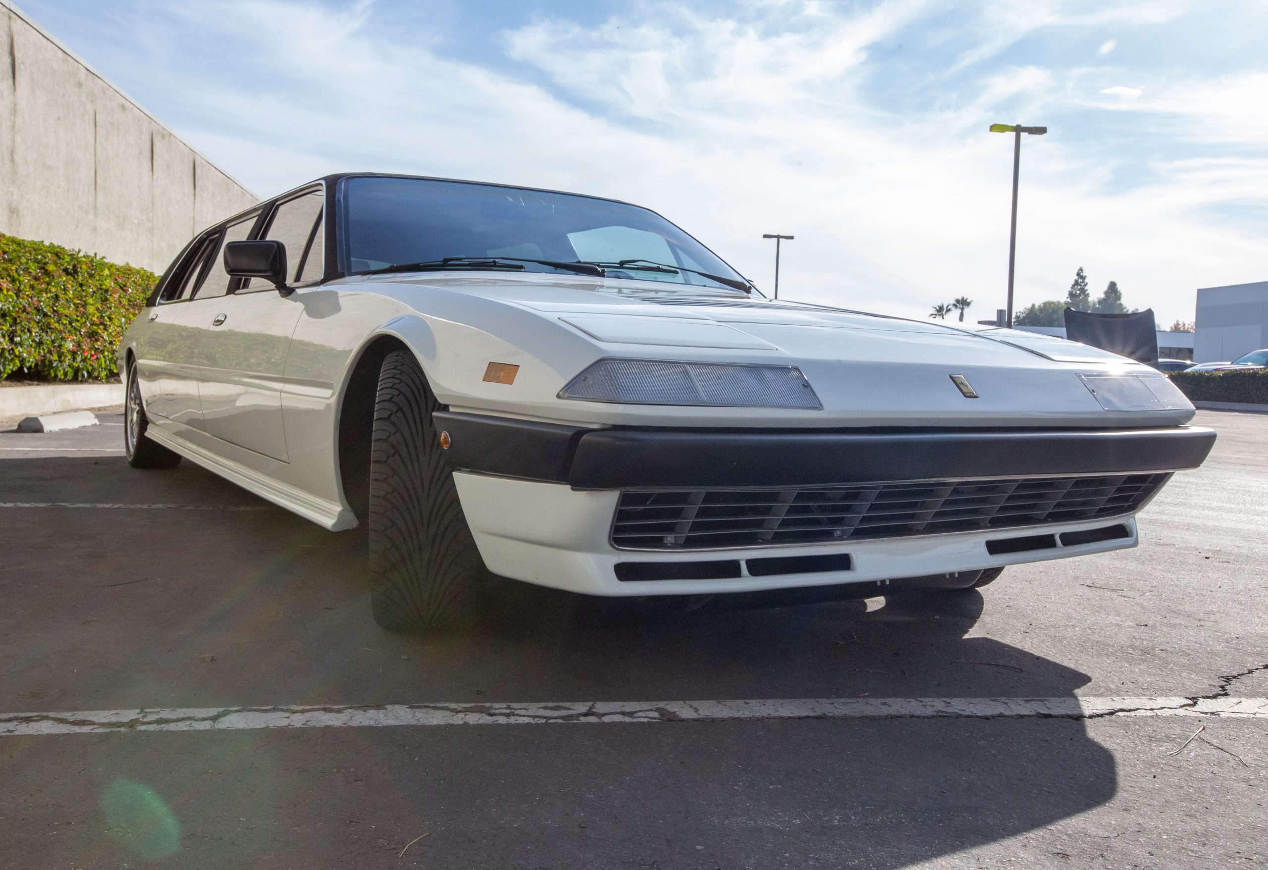 Will Barrett-Jackson Manage To Sell This Bizarre Ferrari 400i Limousine?