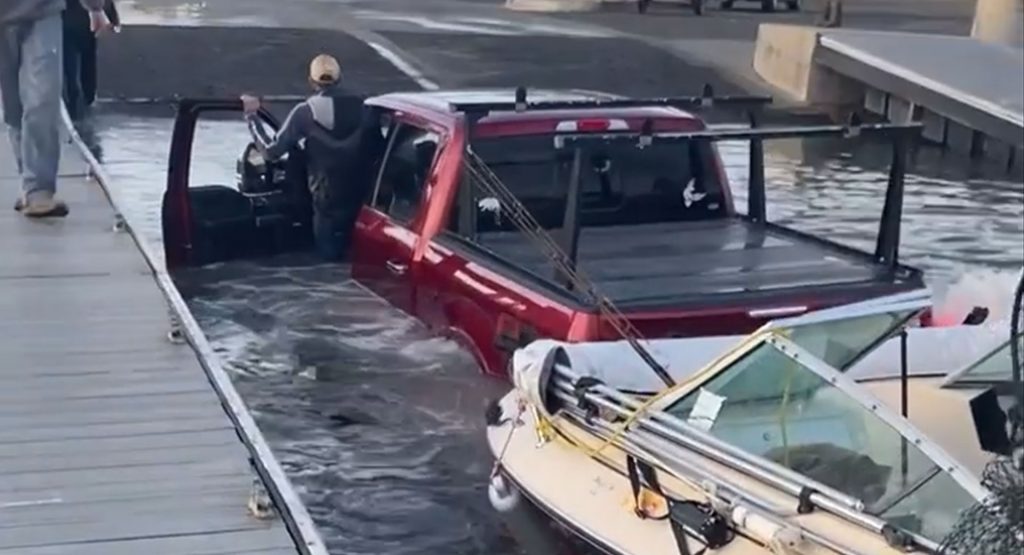  Owner Of Ford F-150 Platinum Shows How To Not Use A Boat Ramp