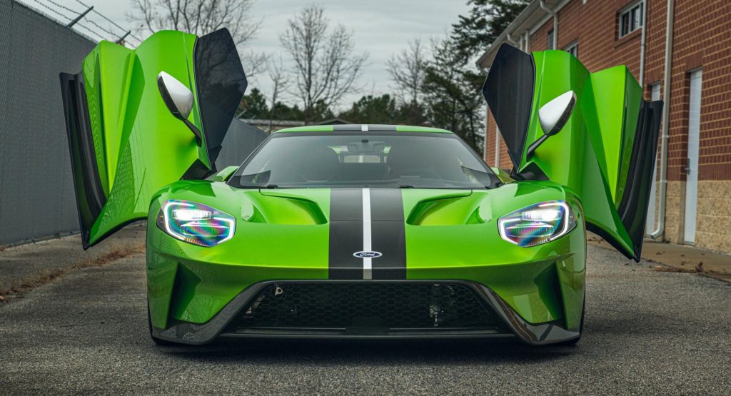  Low-Mileage Snake Skin Green 2019 Ford GT Should Fetch A Pretty Penny