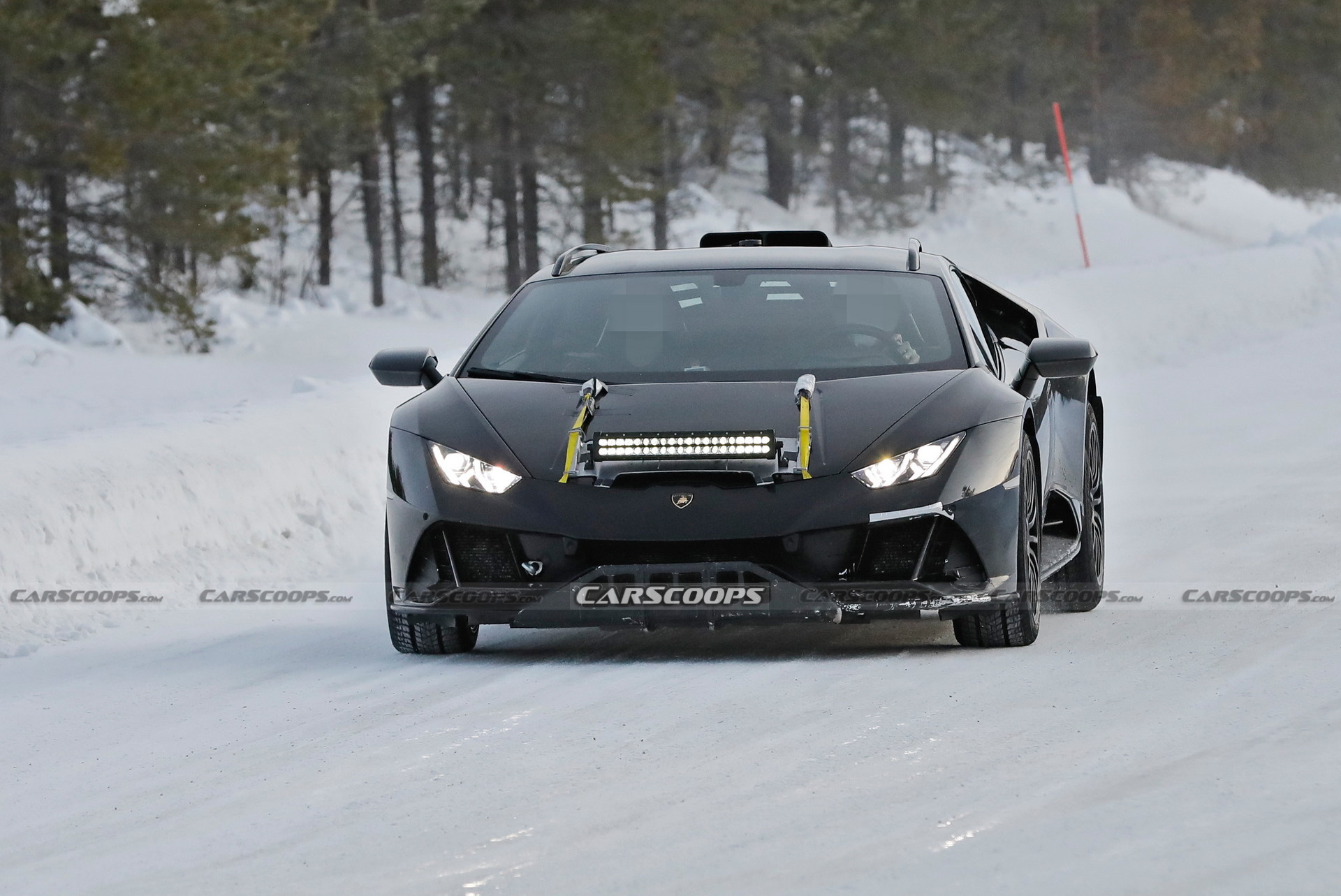 Lamborghini Spied Testing Huracán Sterrato Jacked Up Super Off-Roader