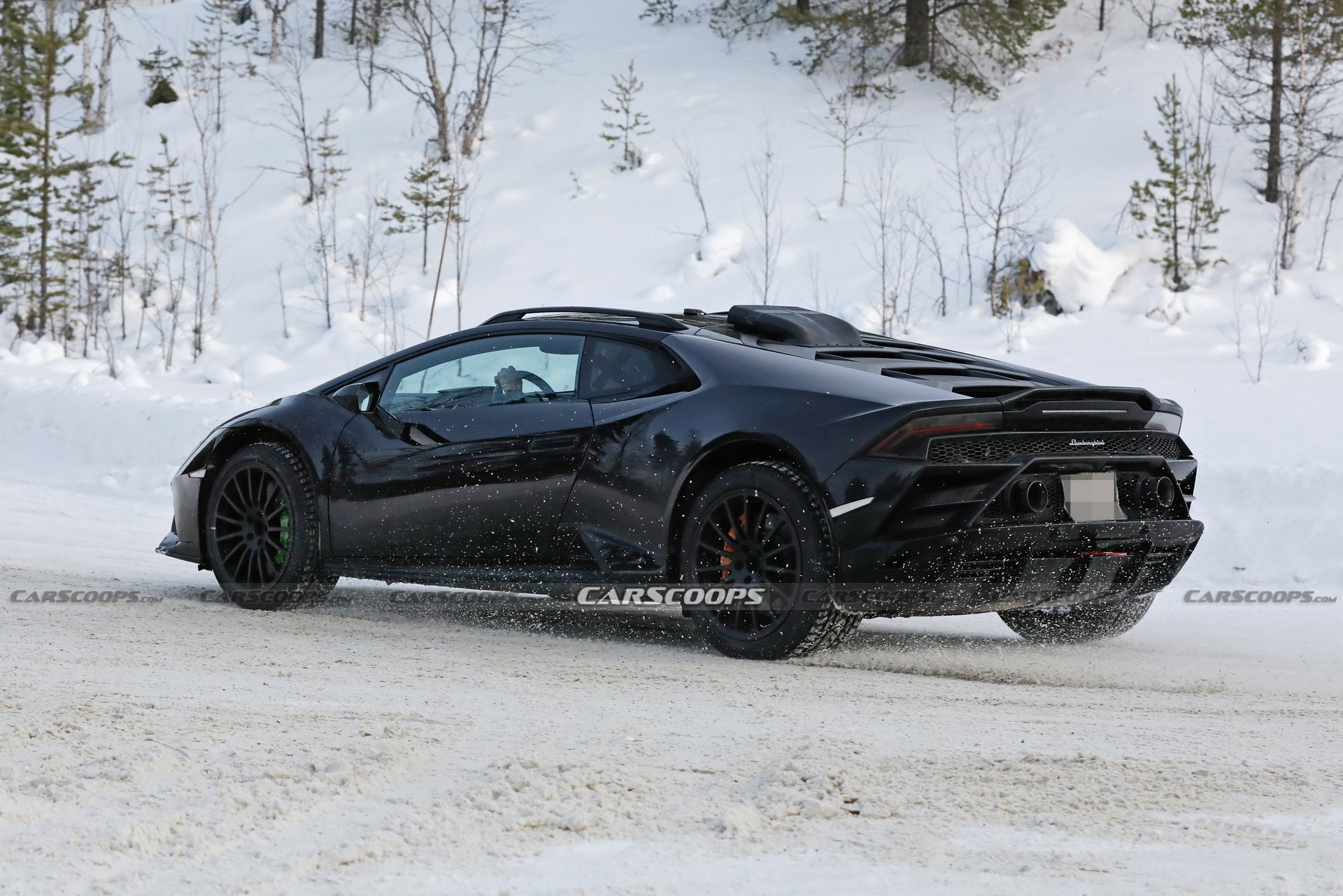 Lamborghini Spied Testing Huracán Sterrato Jacked Up Super Off-Roader